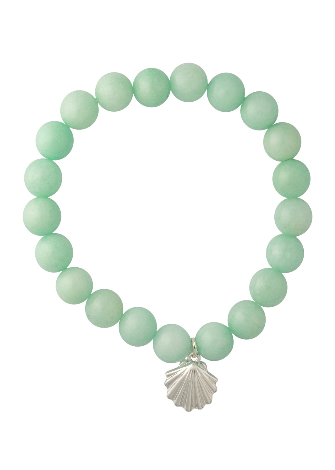 seaside aqua quartz beaded stretch bracelet