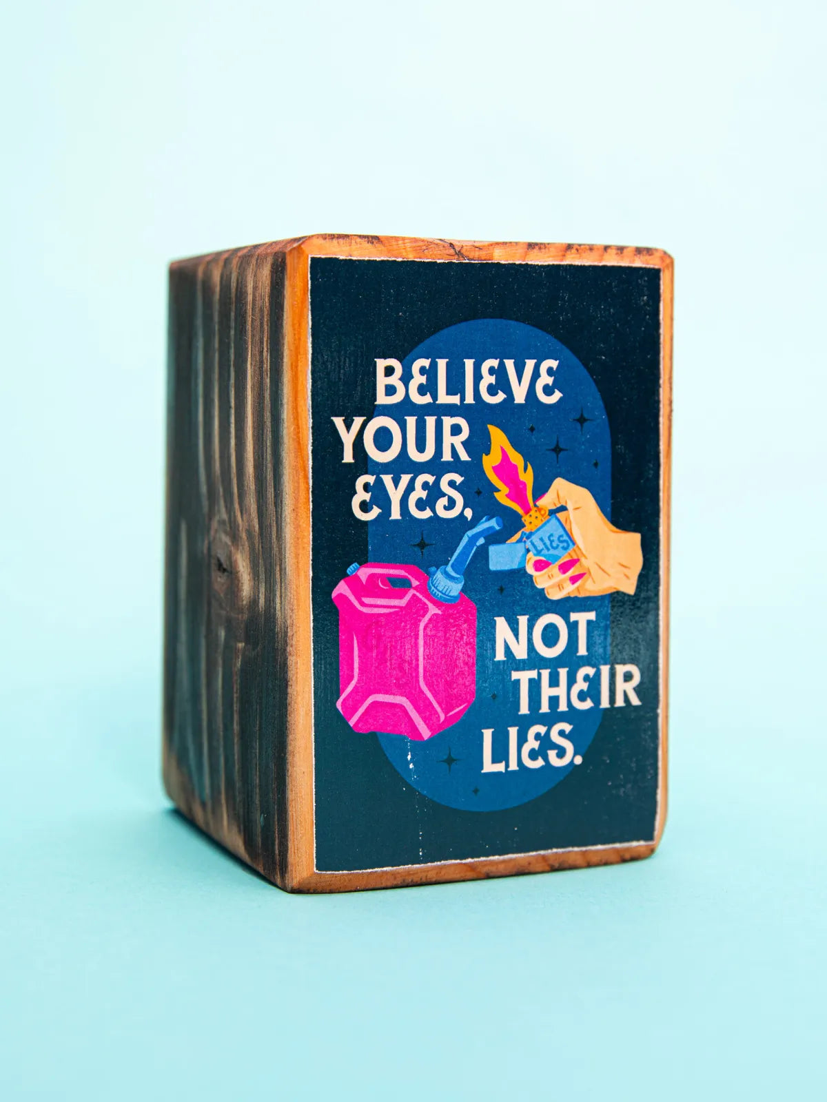 Protest Art Series, Single Wood Bookend