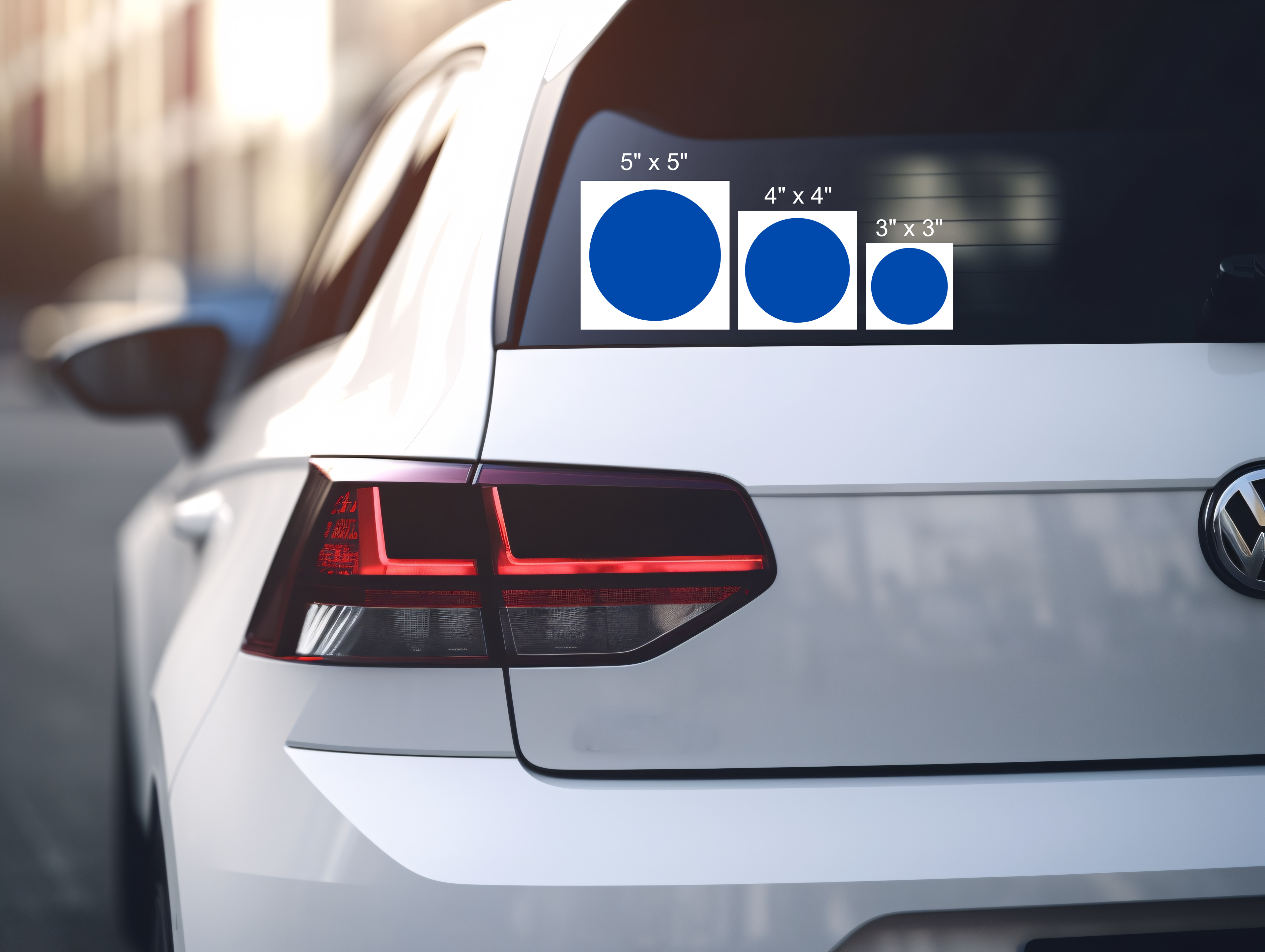 Blue Dot in Red State - Car Window Cling