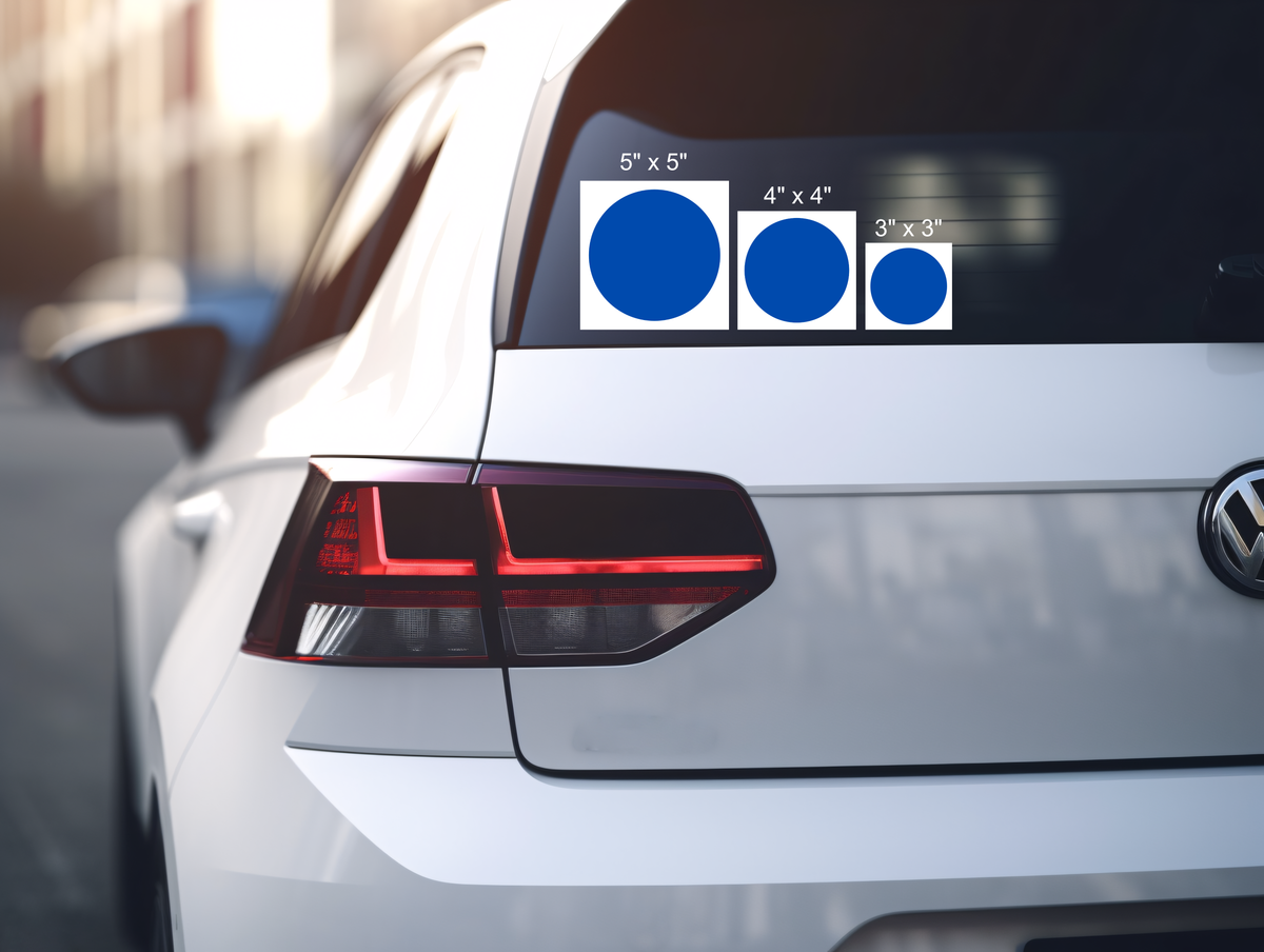 Blue Dot in Red State - Car Window Cling