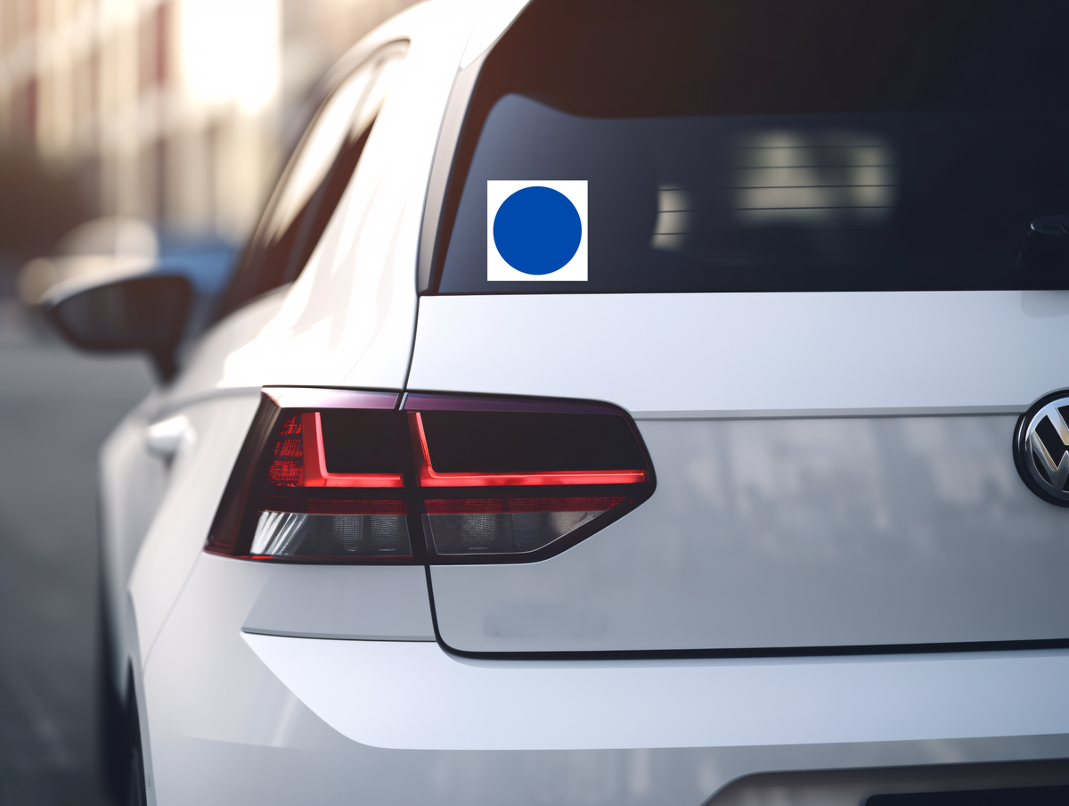 blue dot in red state car vinyl sticker