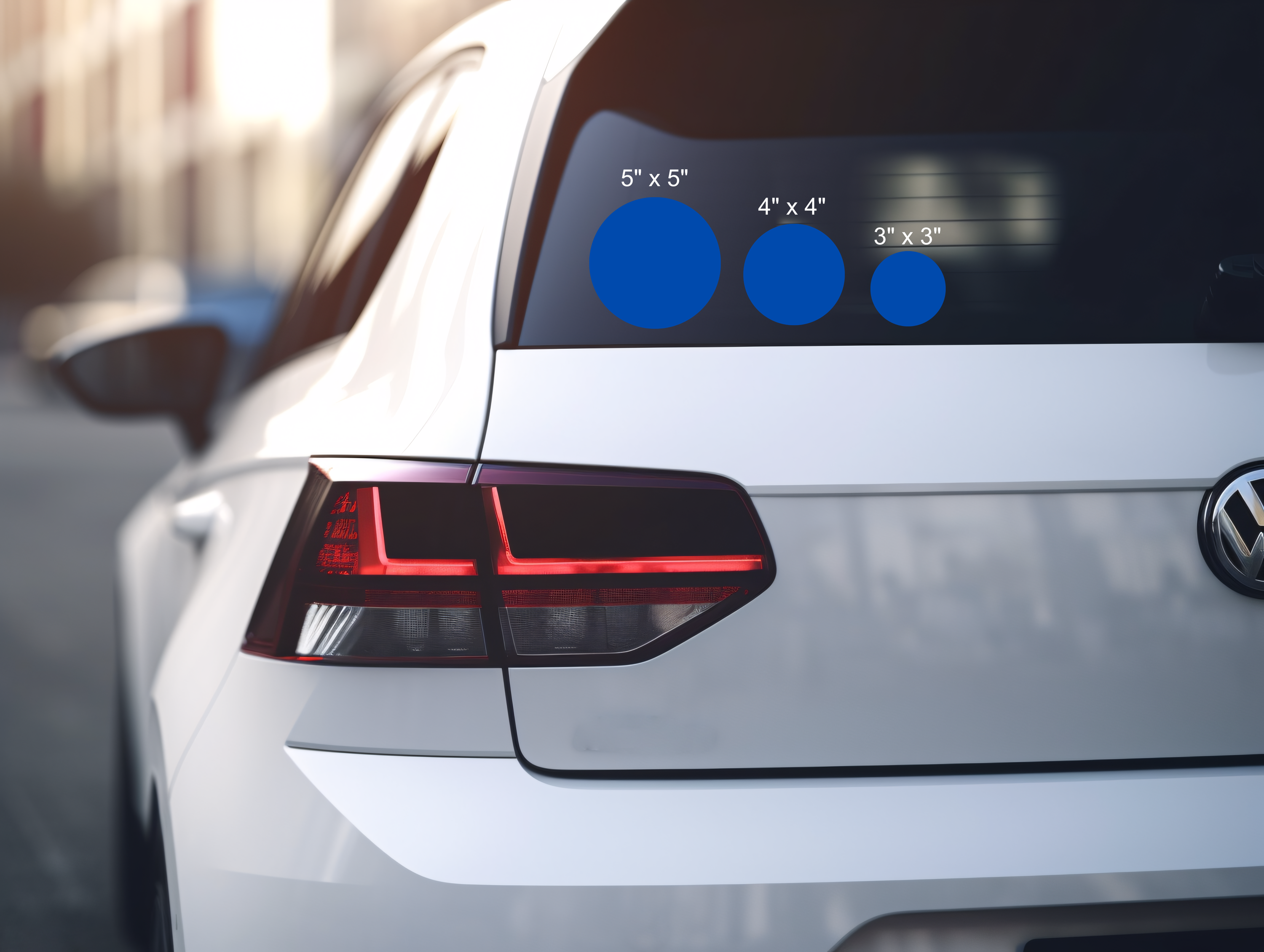 Blue Dot in Red State - Car Window Cling