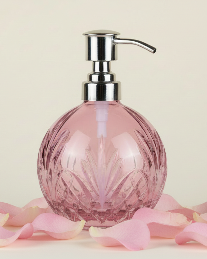 Godinger Crystal Round Lotion/Soap Dispenser