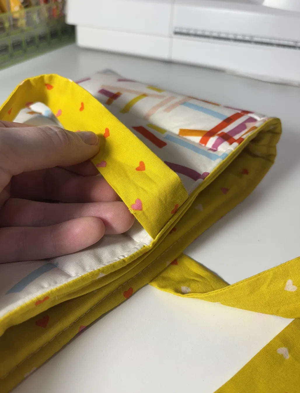 Soft Quilted Book Sleeve with Tie Close