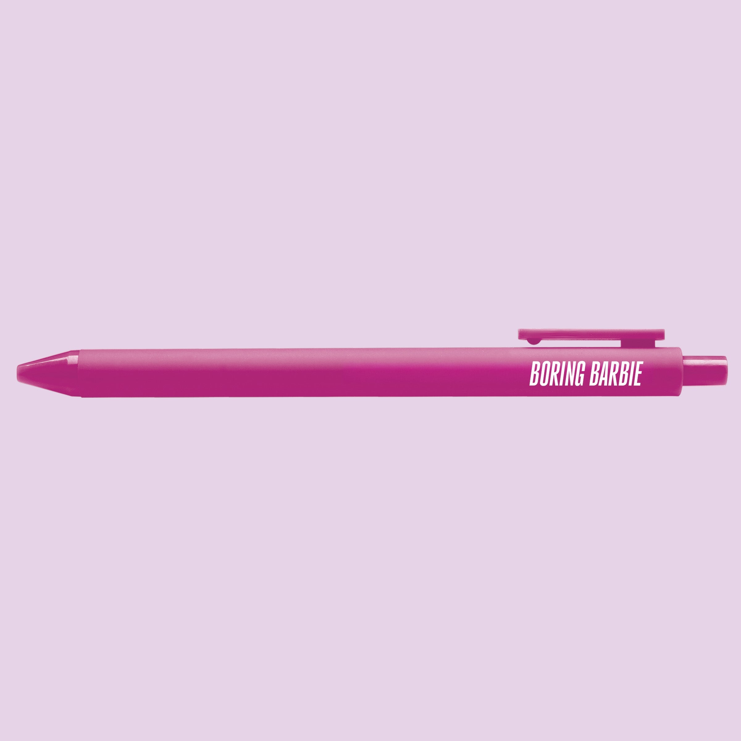 Boring Pop Star pen detail — pink barrel music era pen by MangoIllustrated