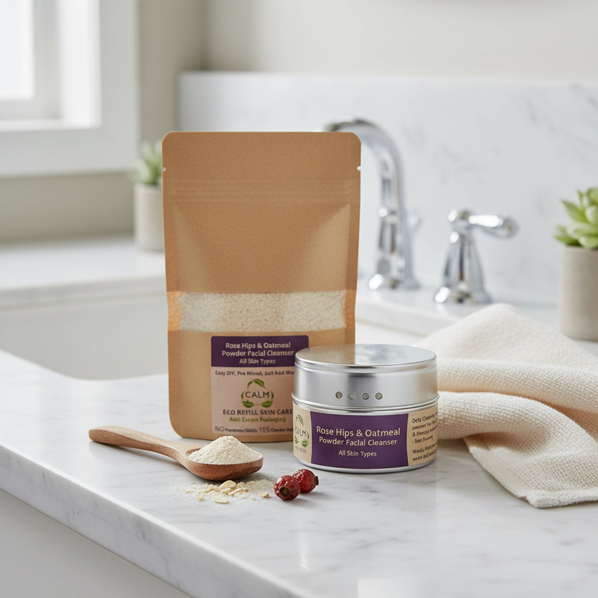 Rose Hips & Oatmeal Powder Facial Cleanser