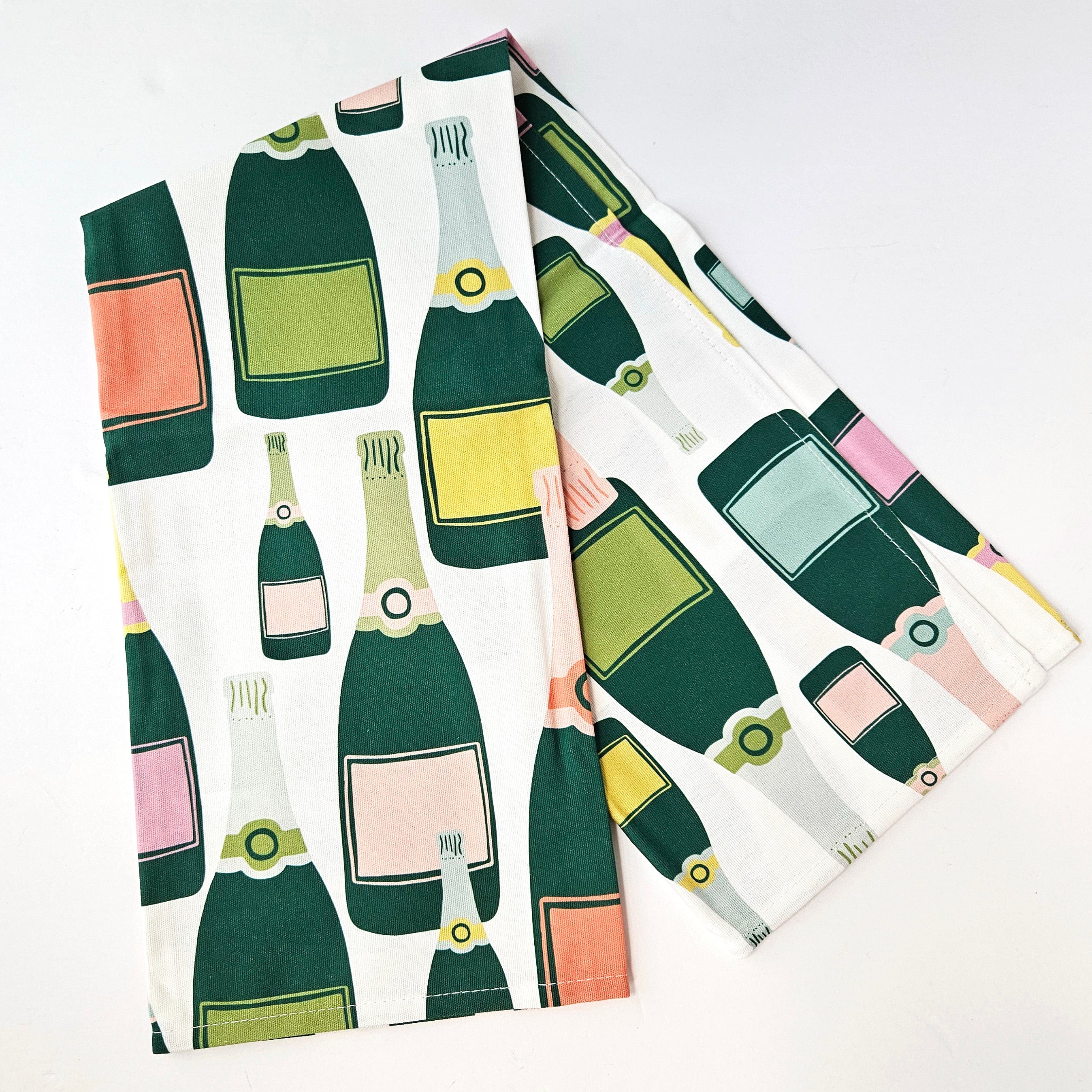 Cotton Kitchen Towels - Sustainable, Absorbent, Quick-Dry, 100% Cotton, Hand-Drawn Original