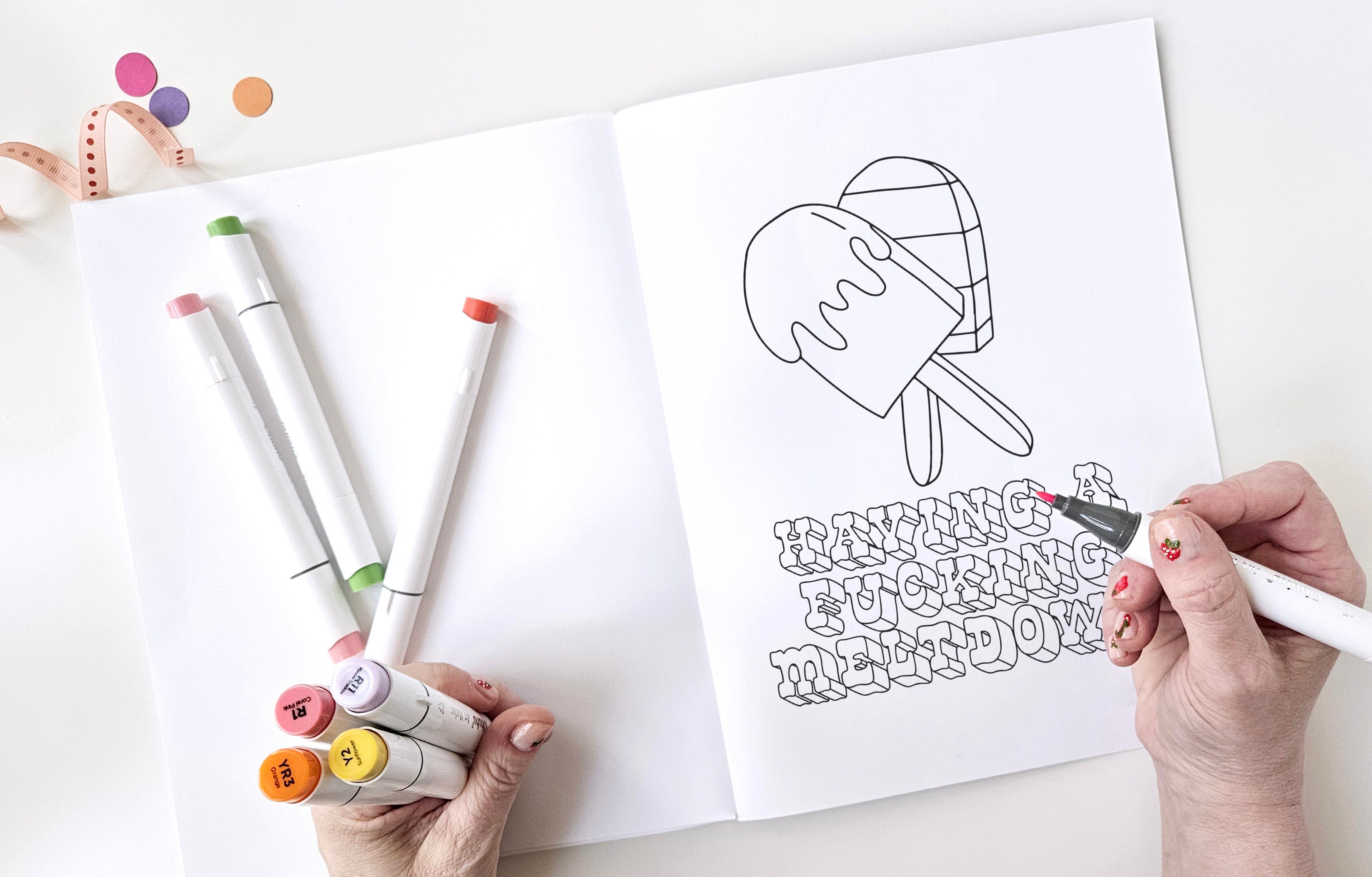 CUTE AF ADULT COLORING BOOK - FUNNY. BOLD, AND EASY DESIGNS FOR ADULTS AND SENIORS