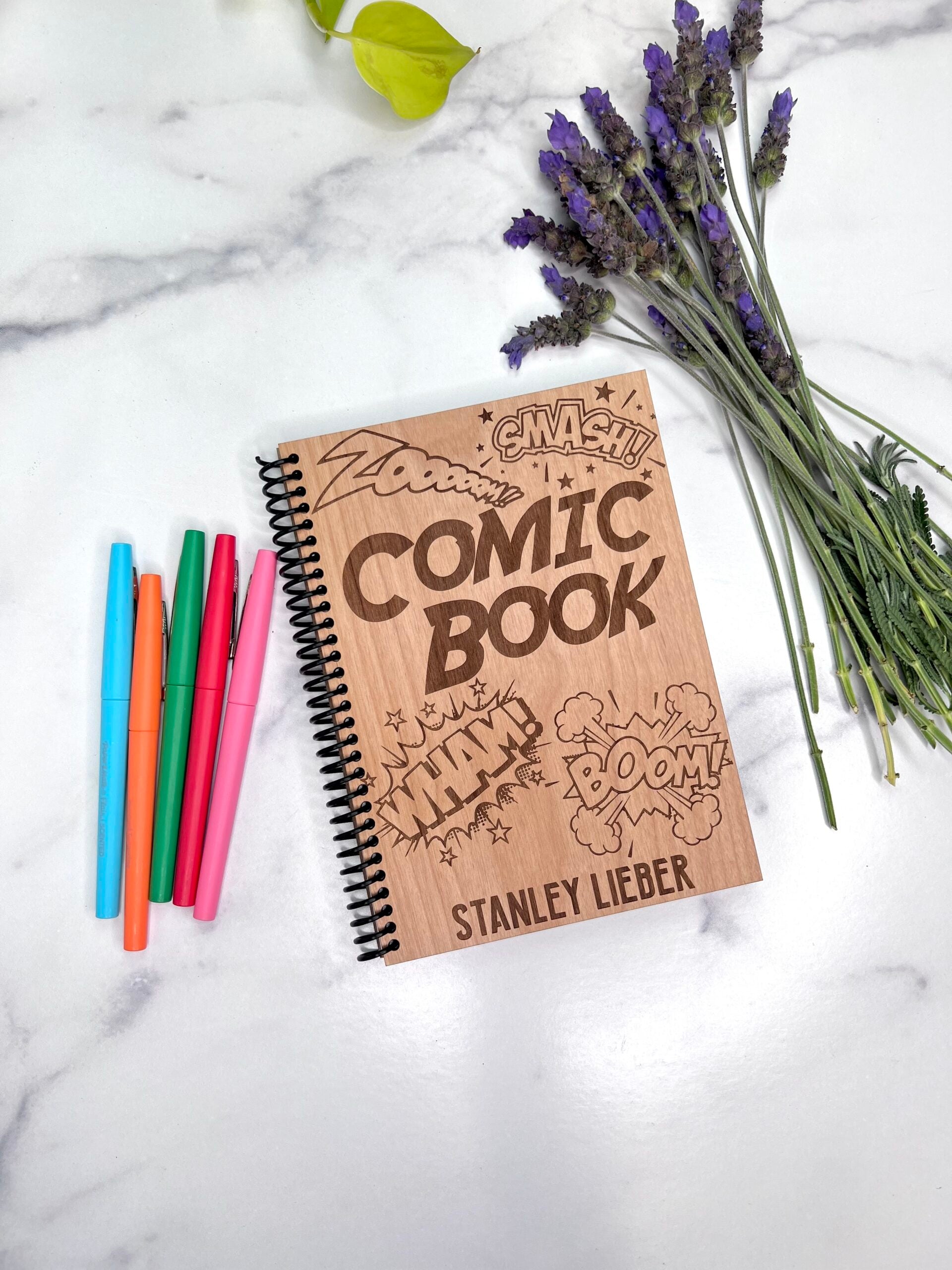 Personalized Comic Book - Laser Engraved Wood