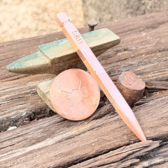 Copper Caddie Kit - Handmade Challenge Coin and Divot Repair Tool - Open Seas - Skull & Bogeys Golf Co.