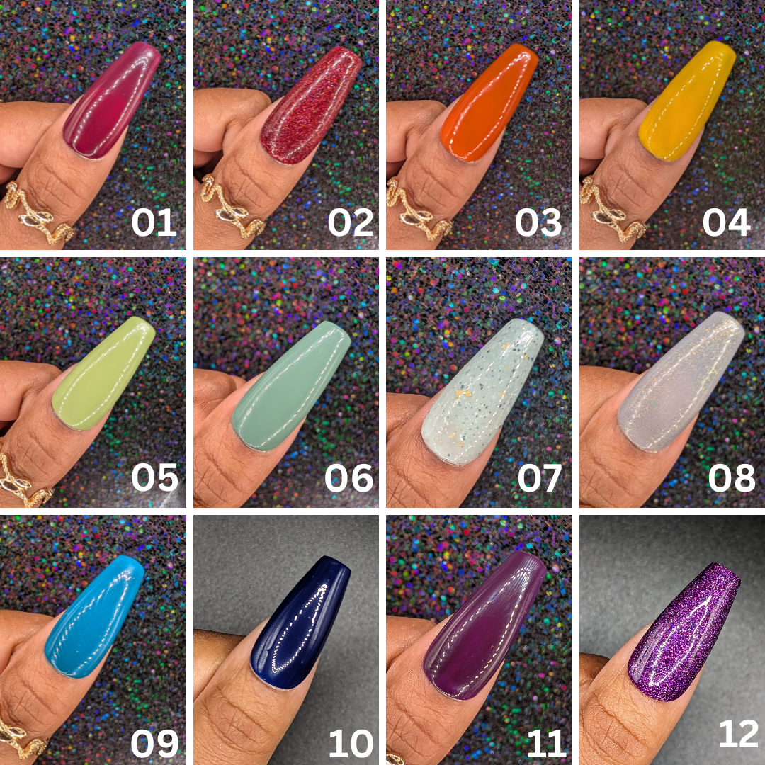 Fall Single Solid Color Sets *Choose Your Color* - Hand-painted Reusable Press-On Nail Extensions 10 pcs