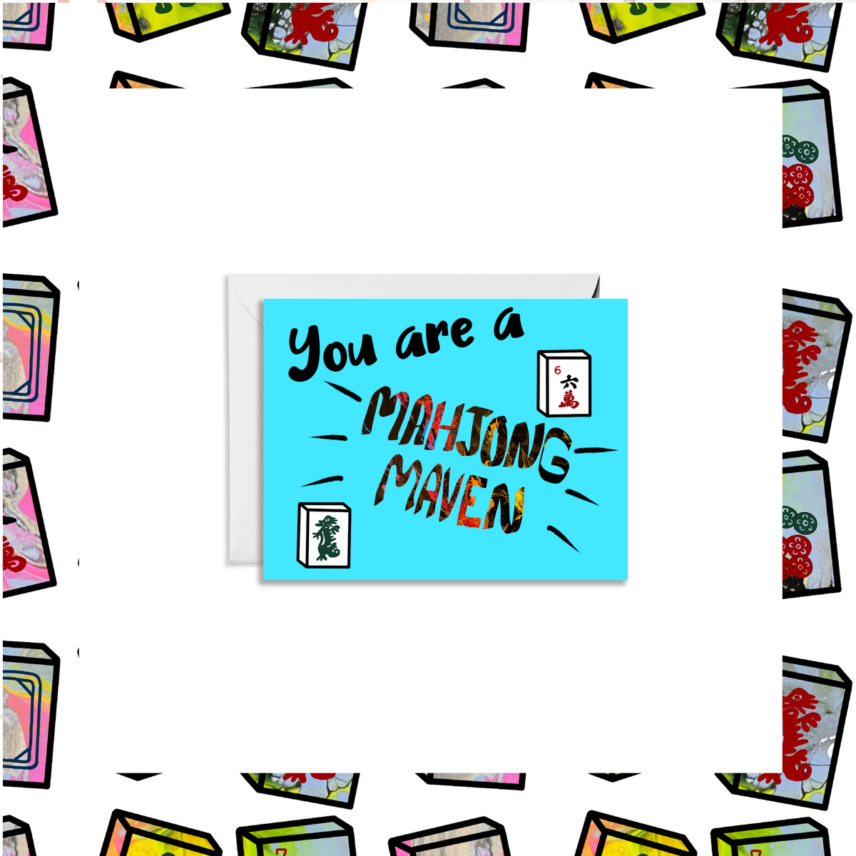 Mahjong Maven Greeting Card – "You Are A Mahjong Maven" Card, A2