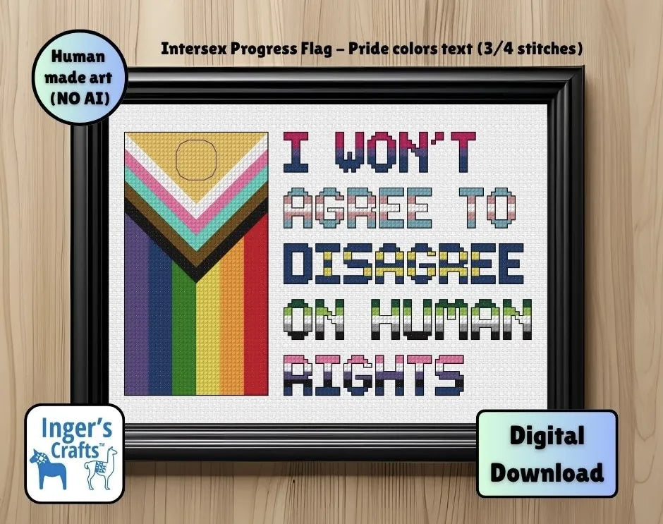 Human Rights Pride Cross Stitch Pattern - All Versions Bundle