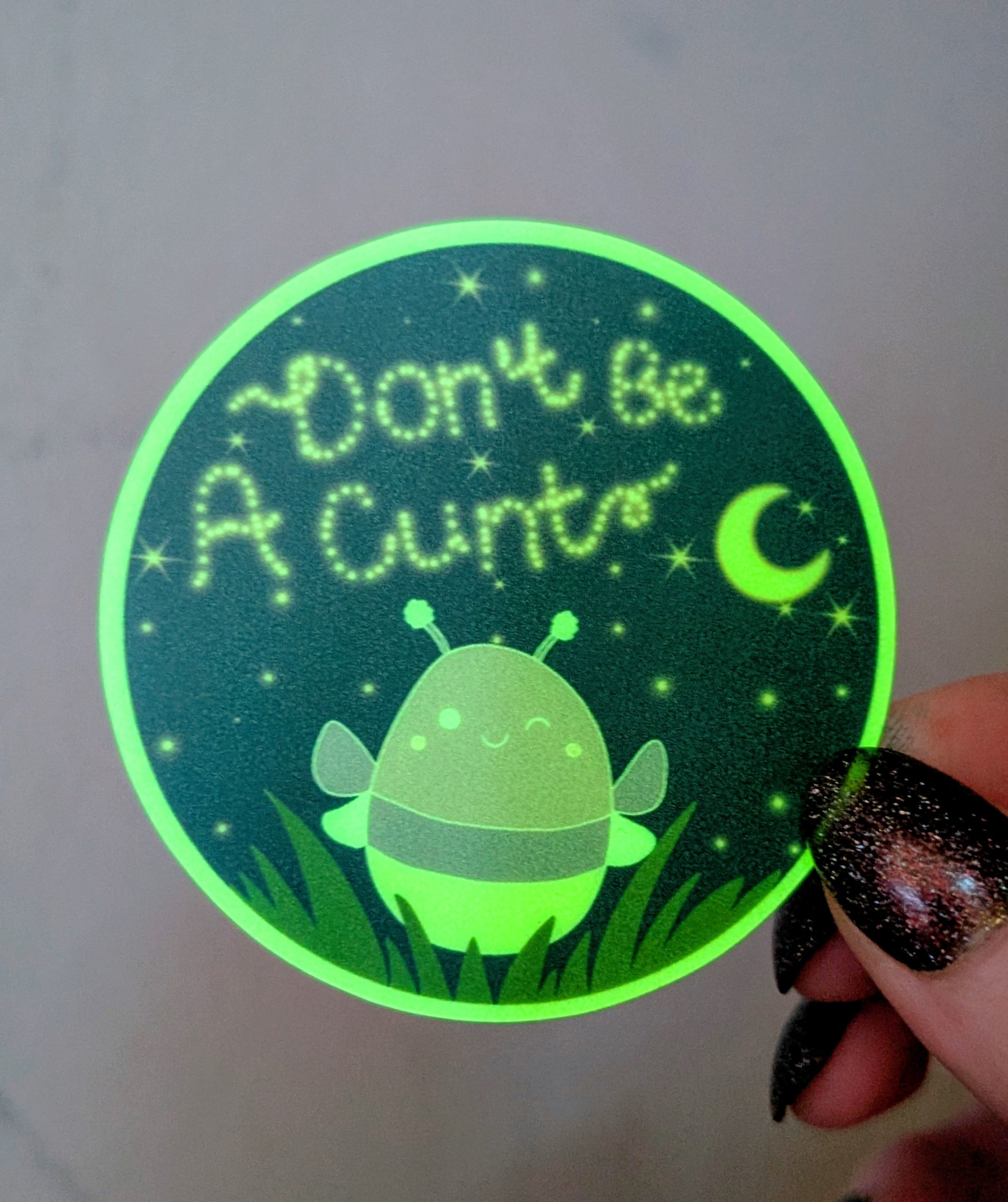 Glow In The Dark Feral Lightening Bug Vinyl Sticker