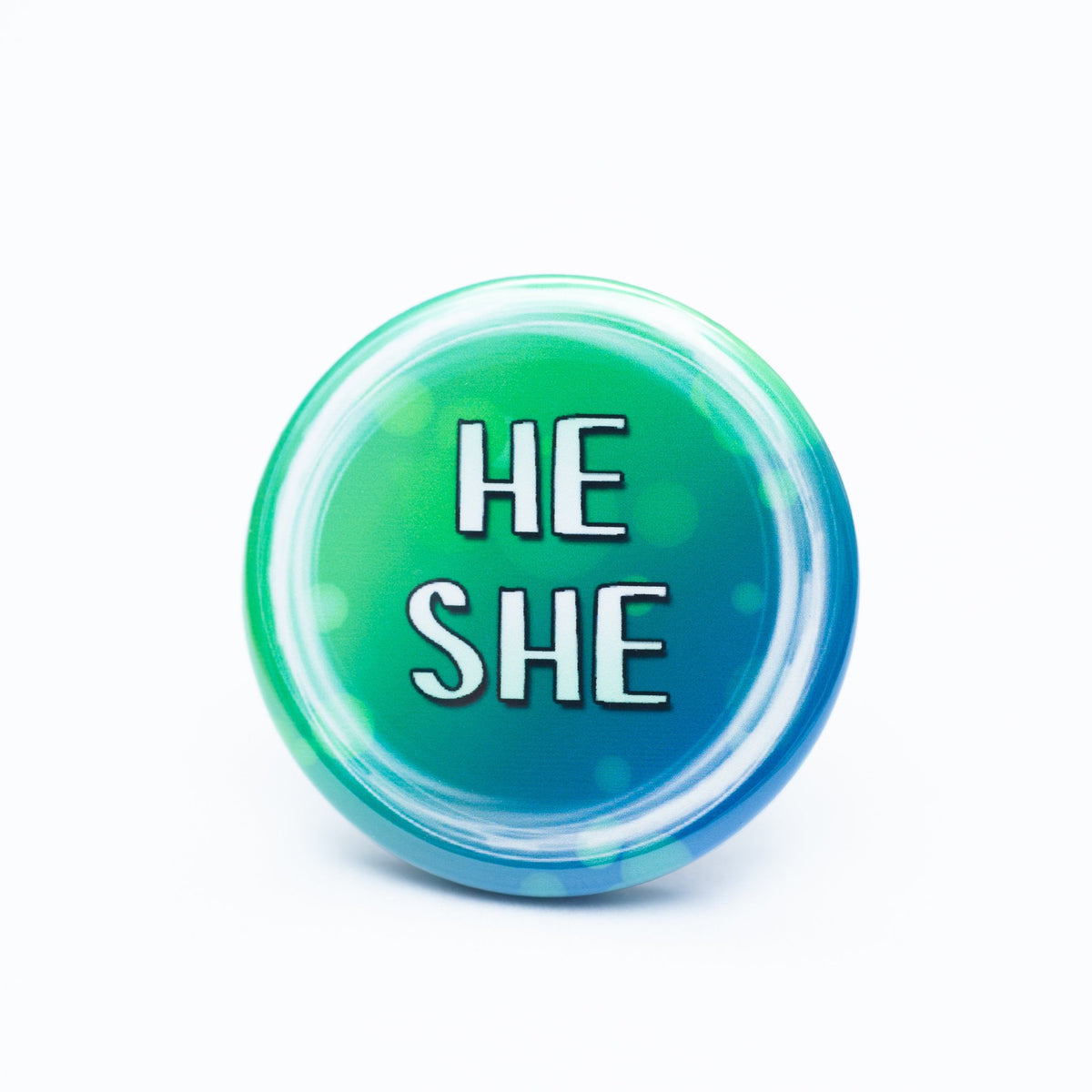 He/she pronoun buttons