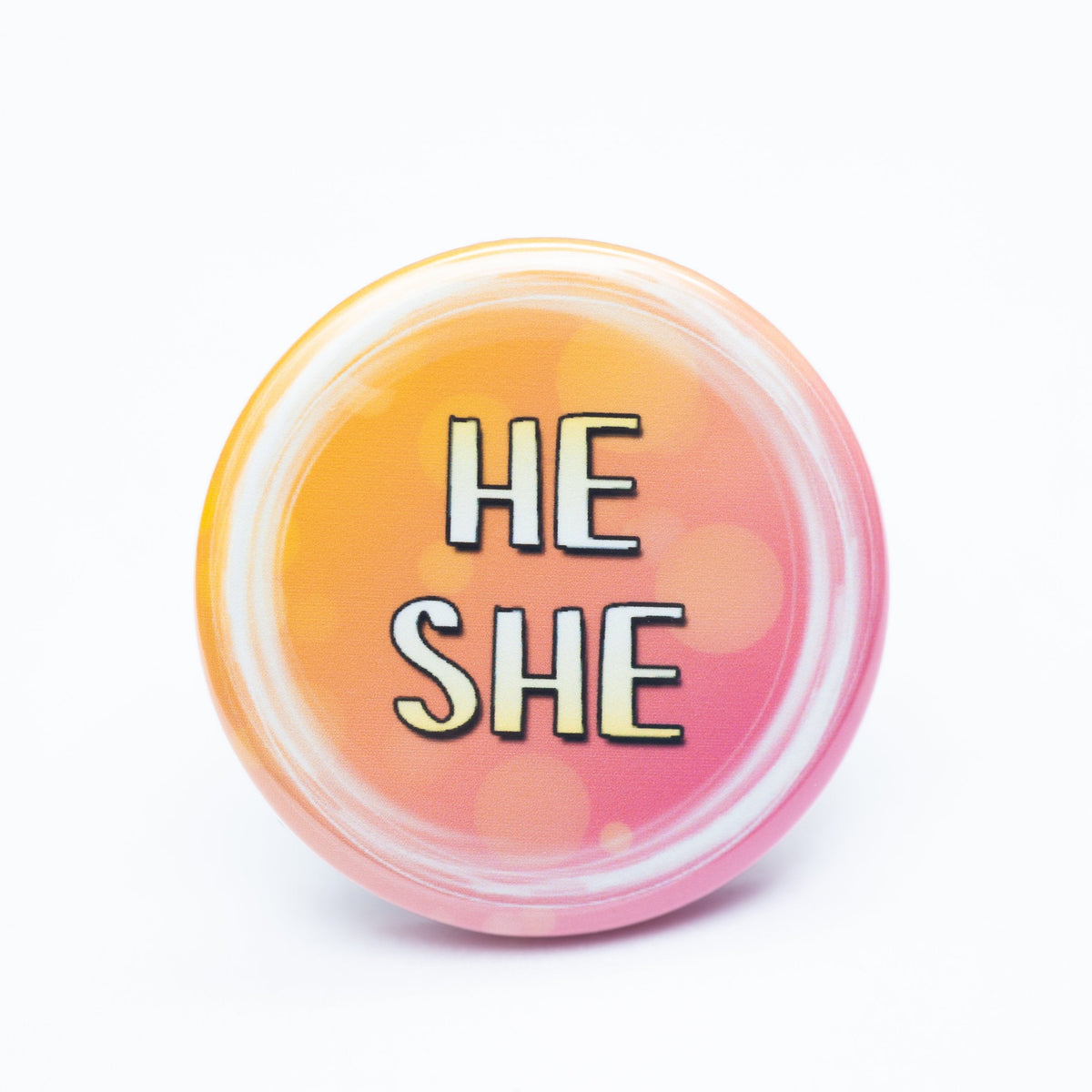 He/she pronoun buttons