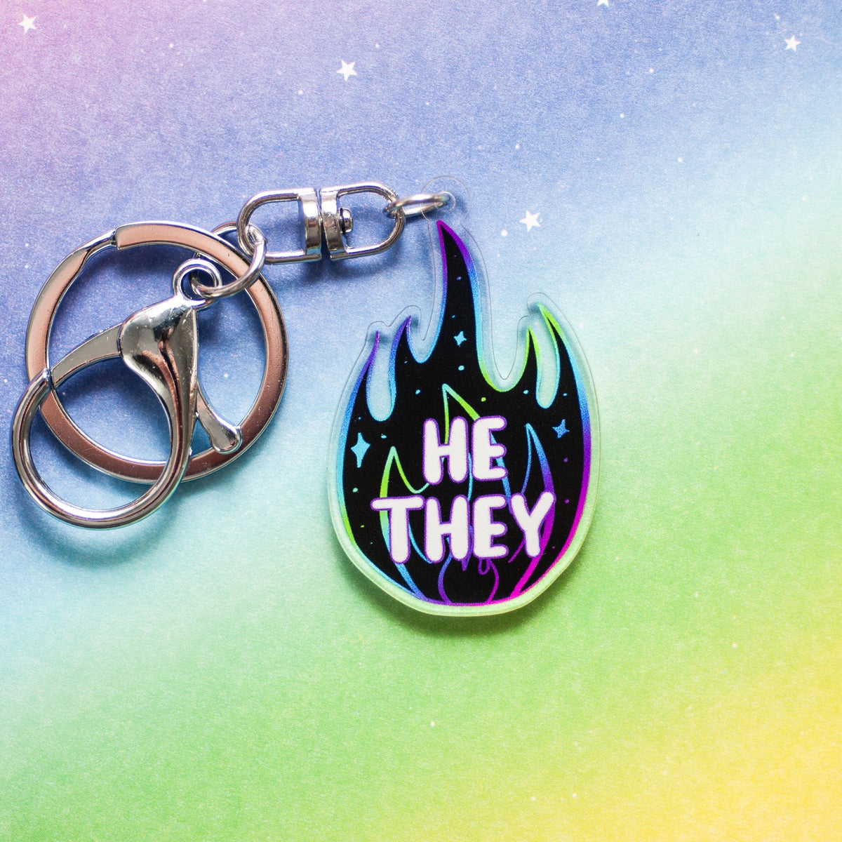 Pronoun keychains