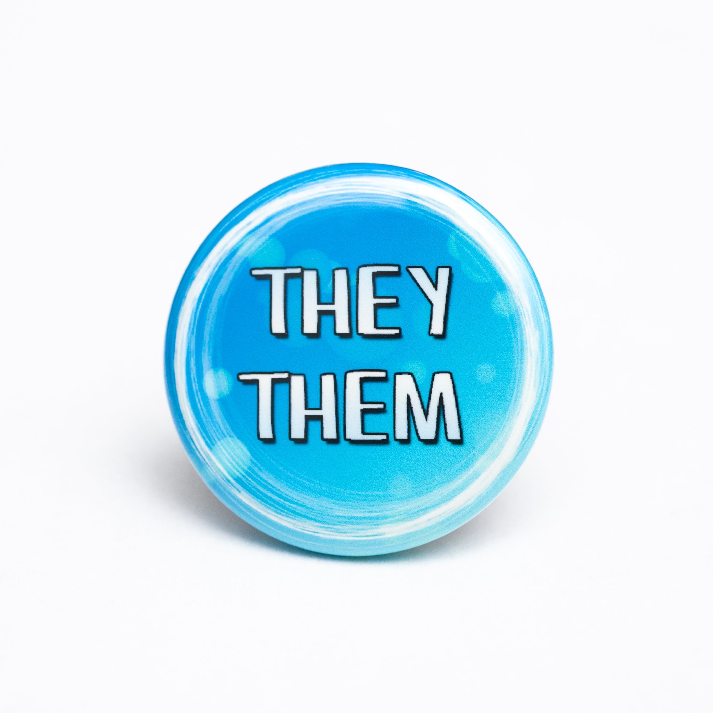 They/them pronoun buttons