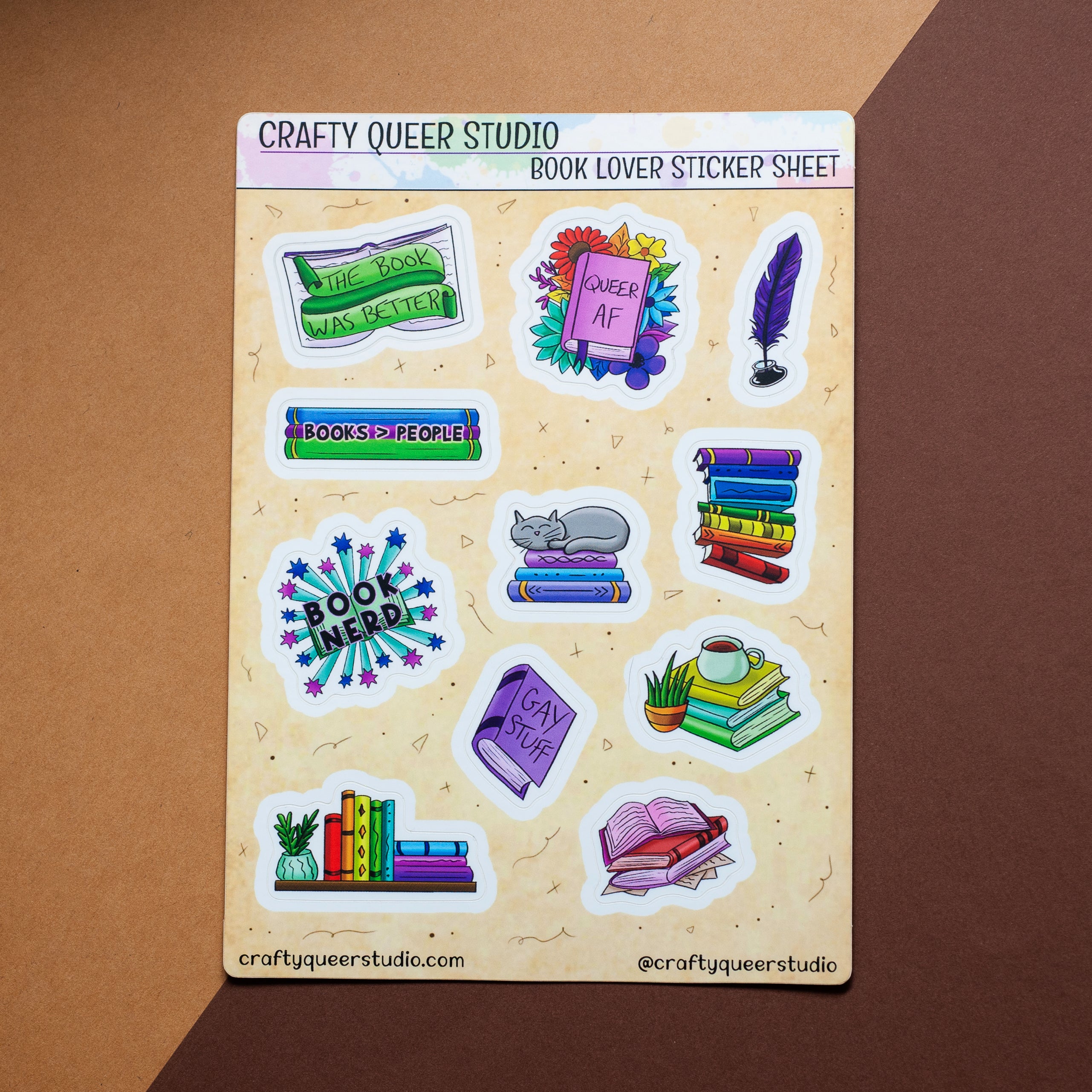 Book Lover sticker sheet