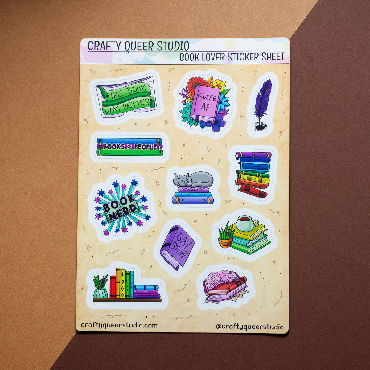 Book Lover sticker sheet