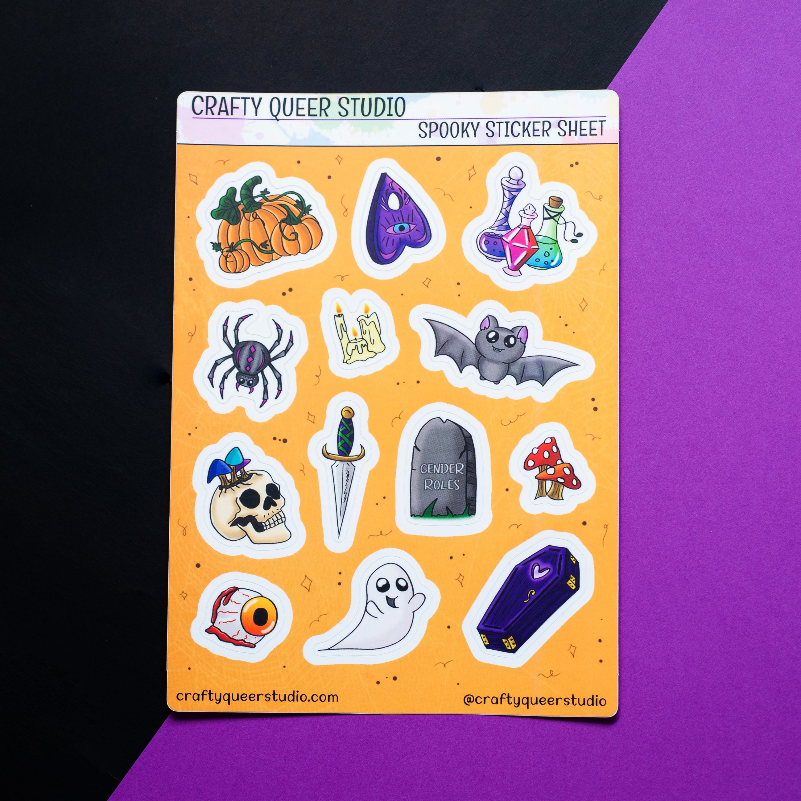 Spooky sticker sheet
