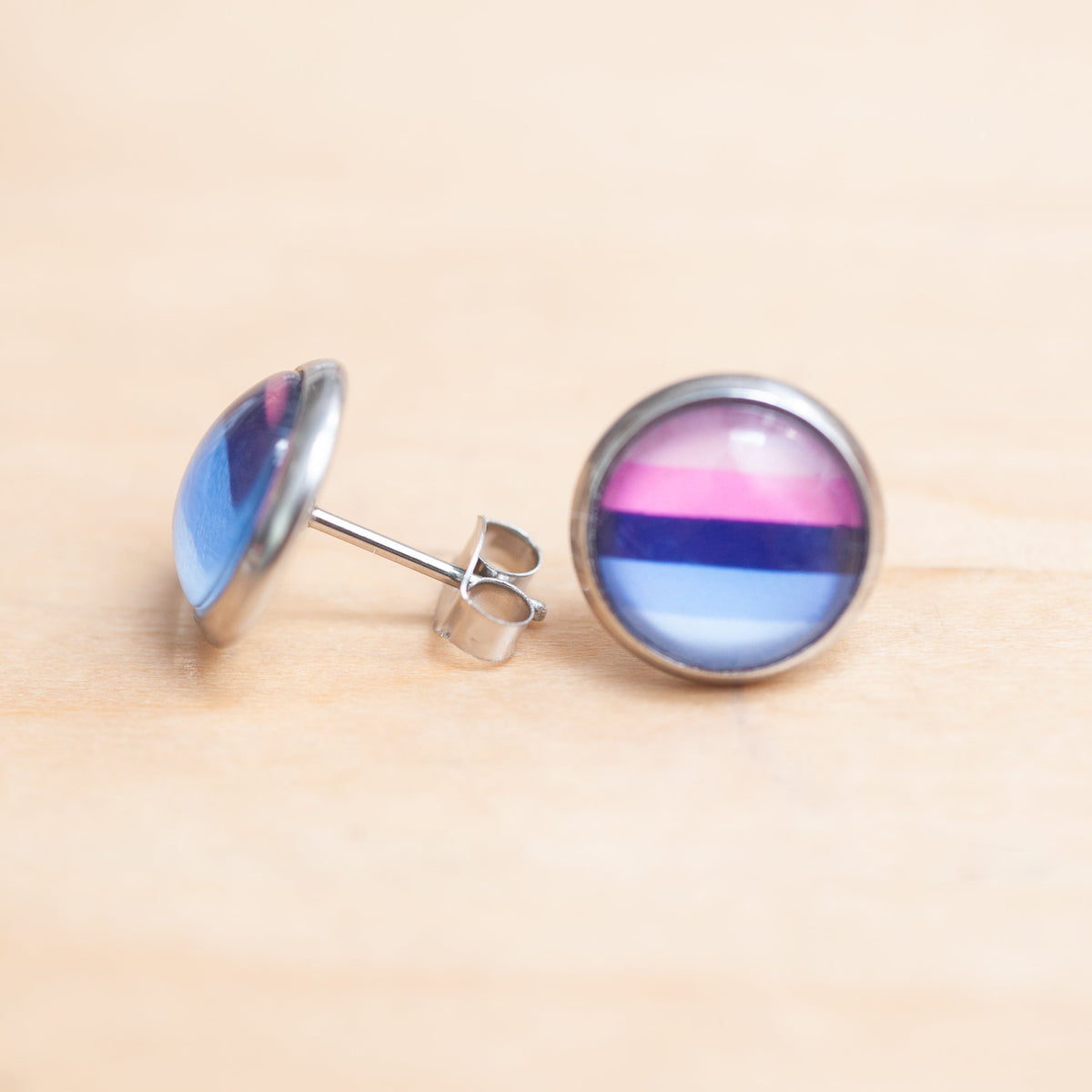 Omnisexual flag pride earrings - stud or dangle