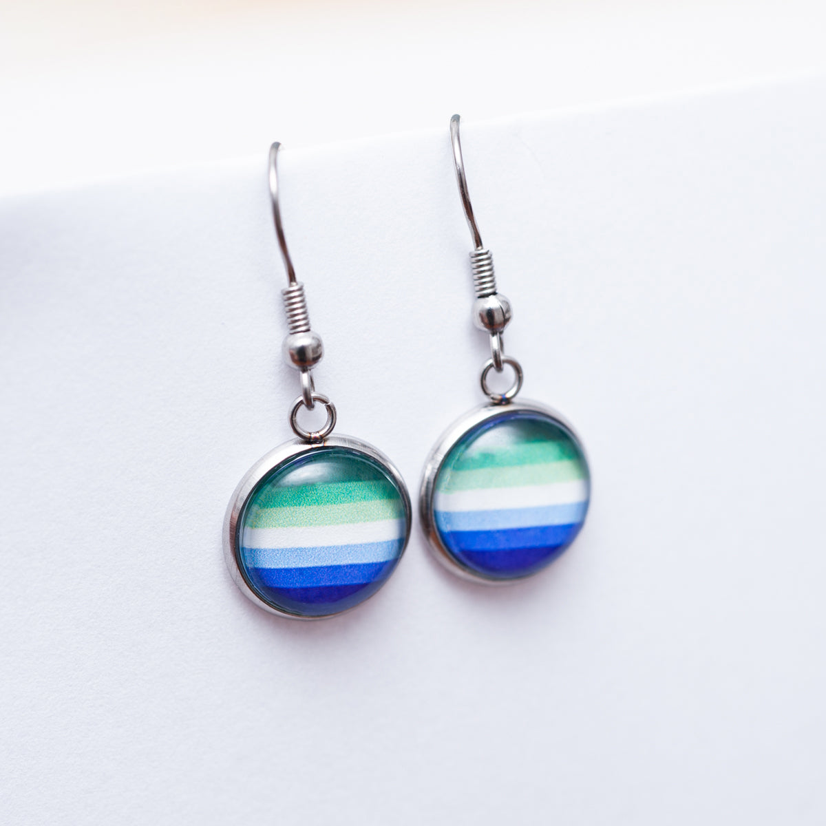 Gay men flag pride earrings - stud or dangle