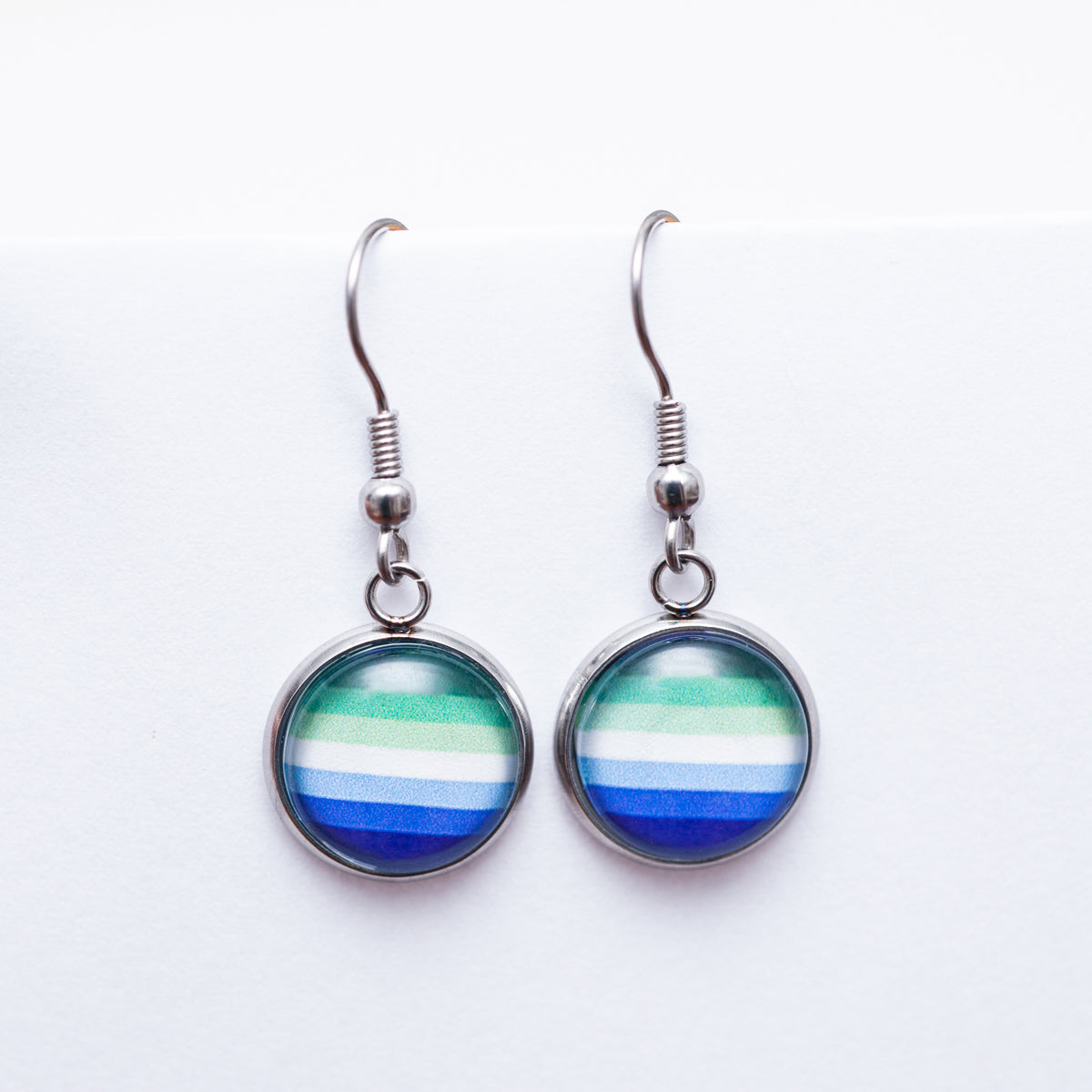 Gay men flag pride earrings - stud or dangle