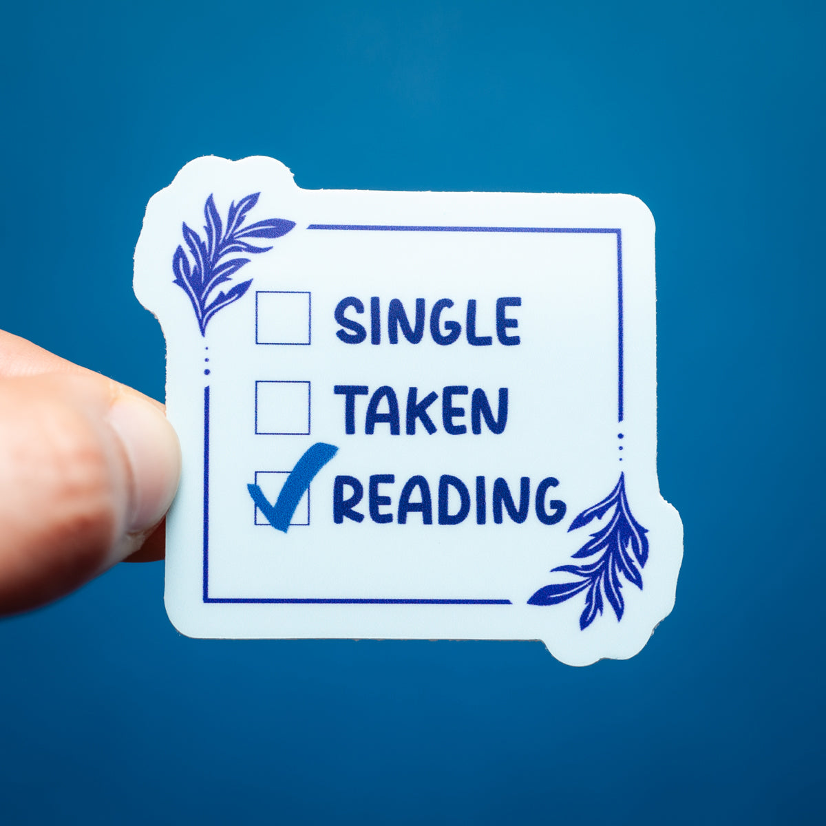 Single / Taken / Reading sticker