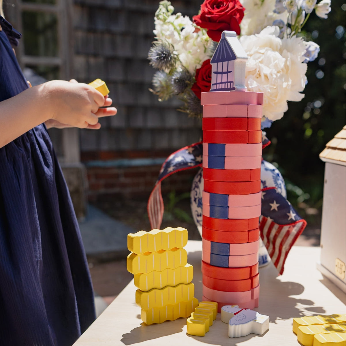 Seaside Lighthouse Lookout Stacking Game