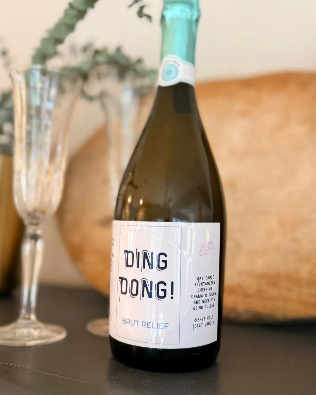 Ding Dong! Champagne / Wine Label for When It Happens
