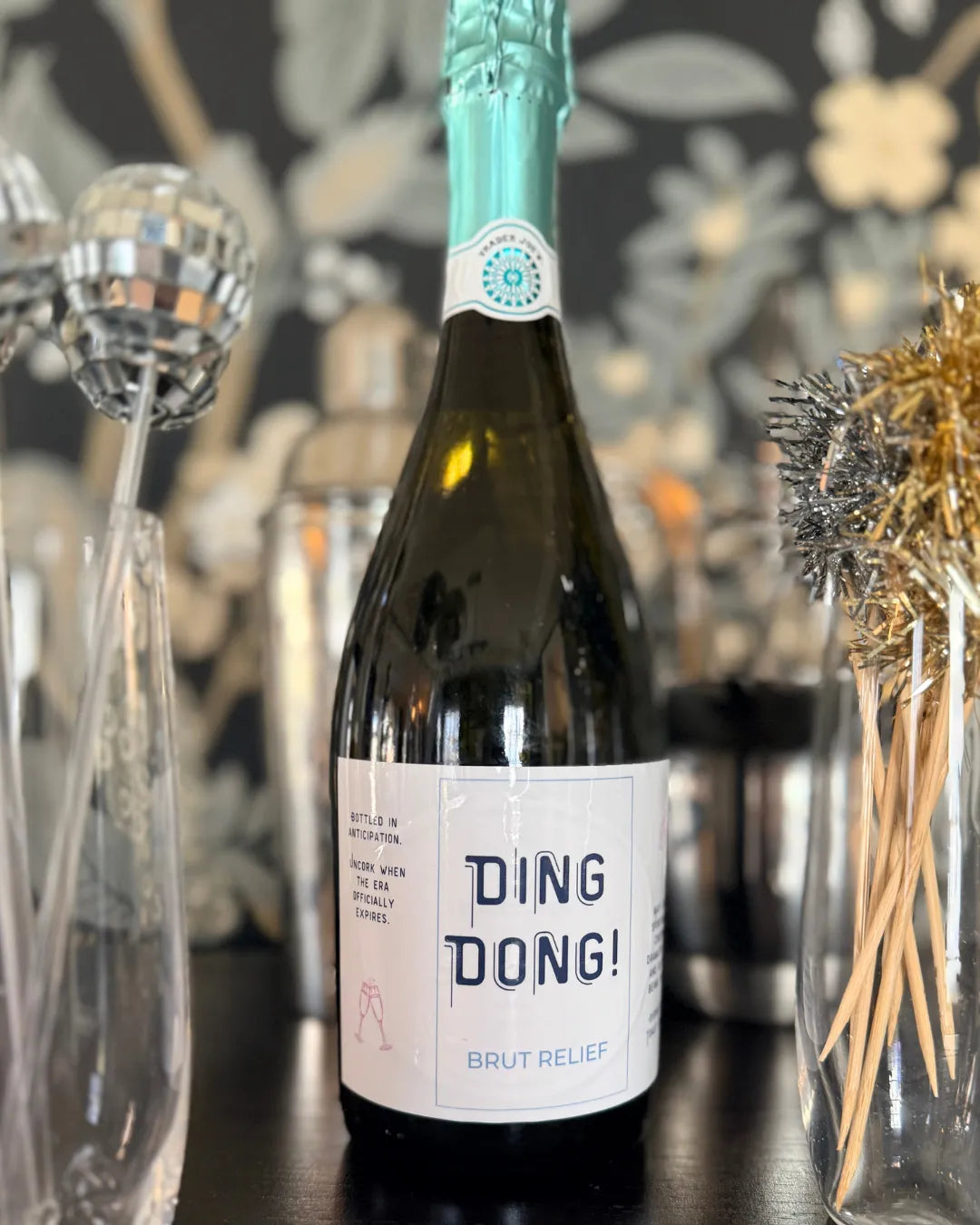 Ding Dong! Champagne / Wine Label for When It Happens