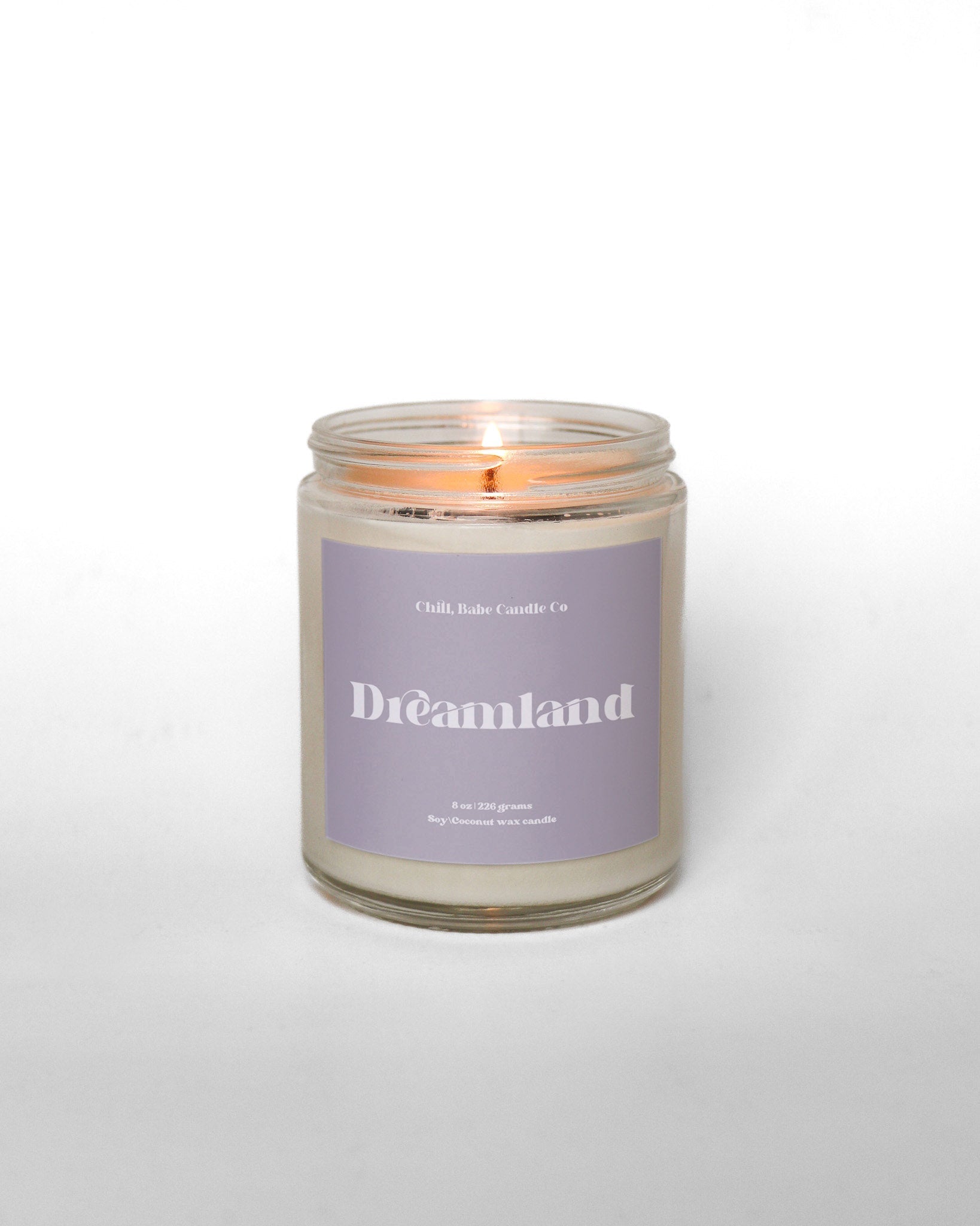 Dreamland Candle | White Sage + Lavender lit