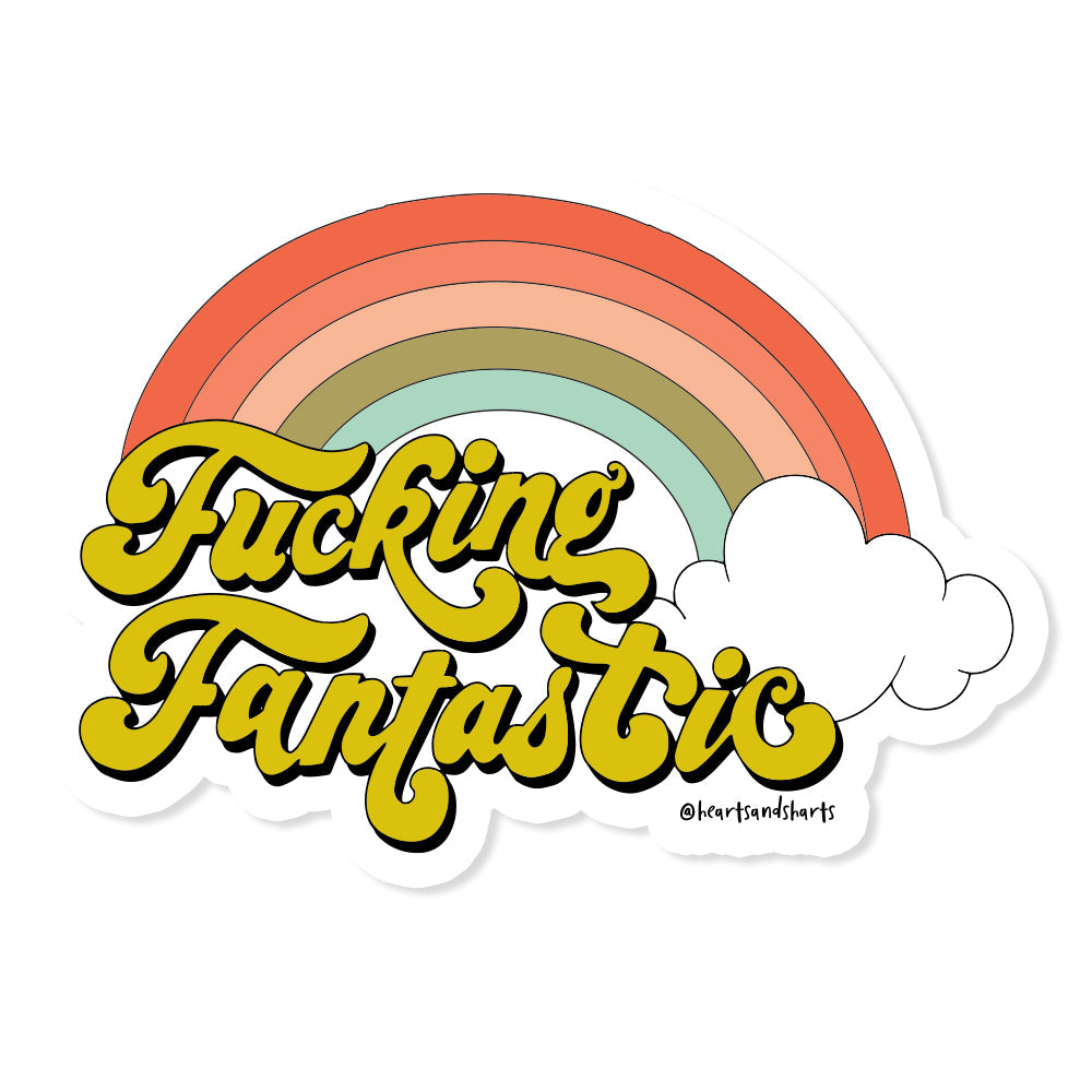 FANTASTIC RAINBOW 2020 ILLUSTRATED 3X3 VINYL STICKER - NO AI
