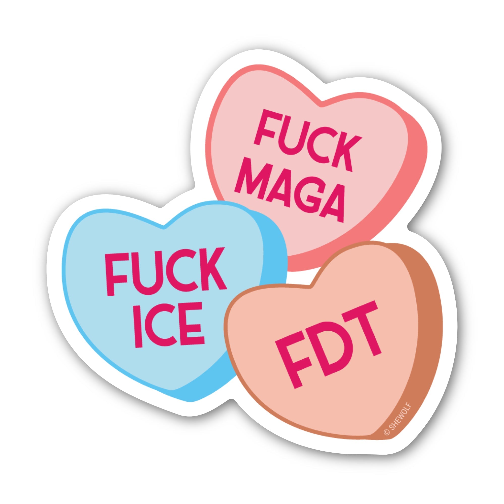 FDT Candy Heart Sticker