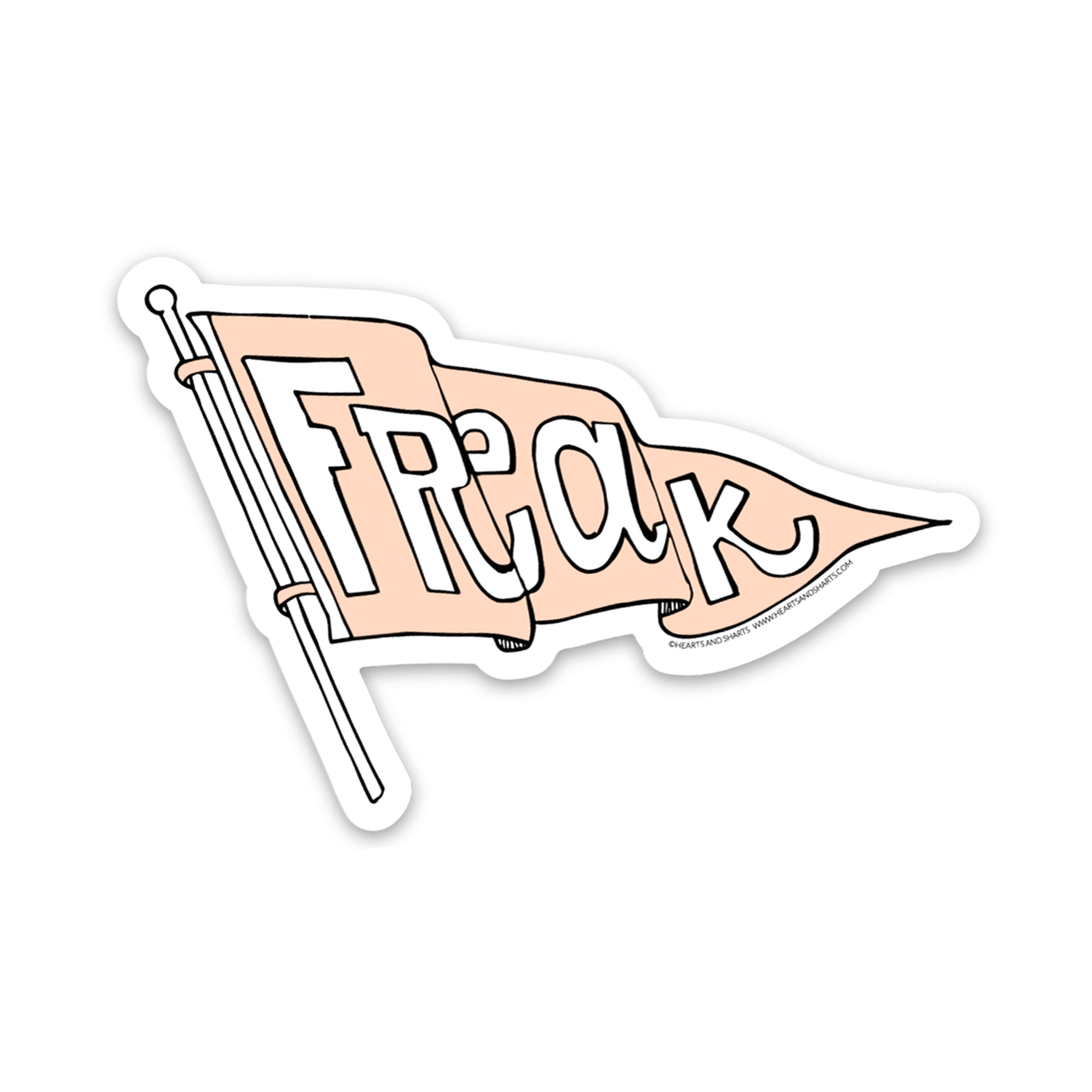 FREAK FLAG ILLUSTRATED 3X3 VINYL STICKER