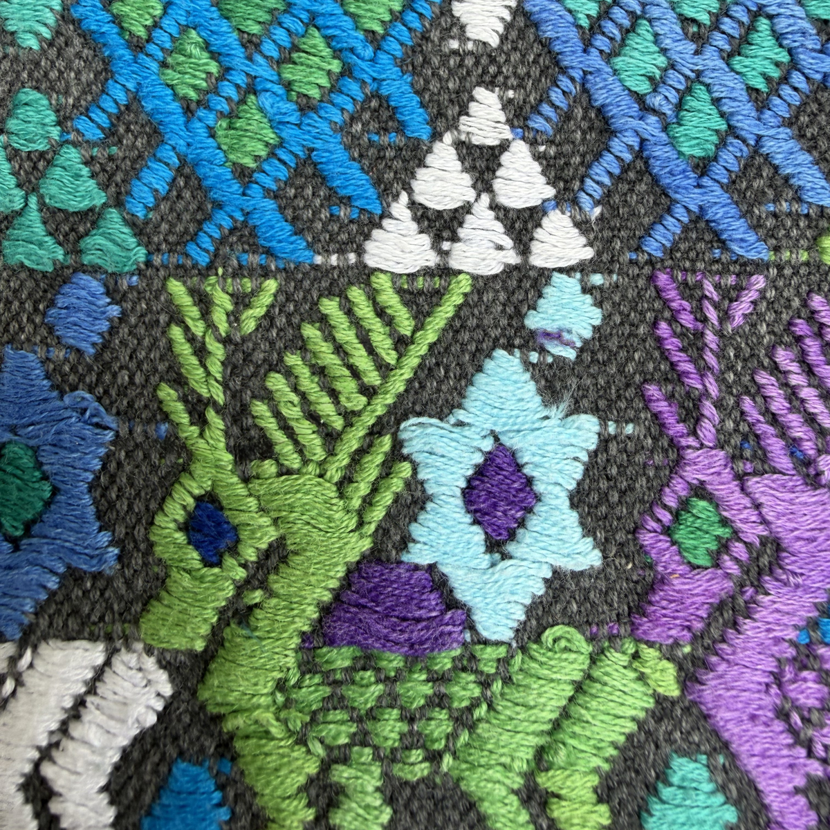 Framed Handwoven Textile (Blue Frame)
