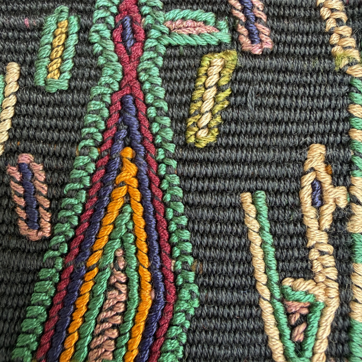 Framed Handwoven Textile (Natural Frame)