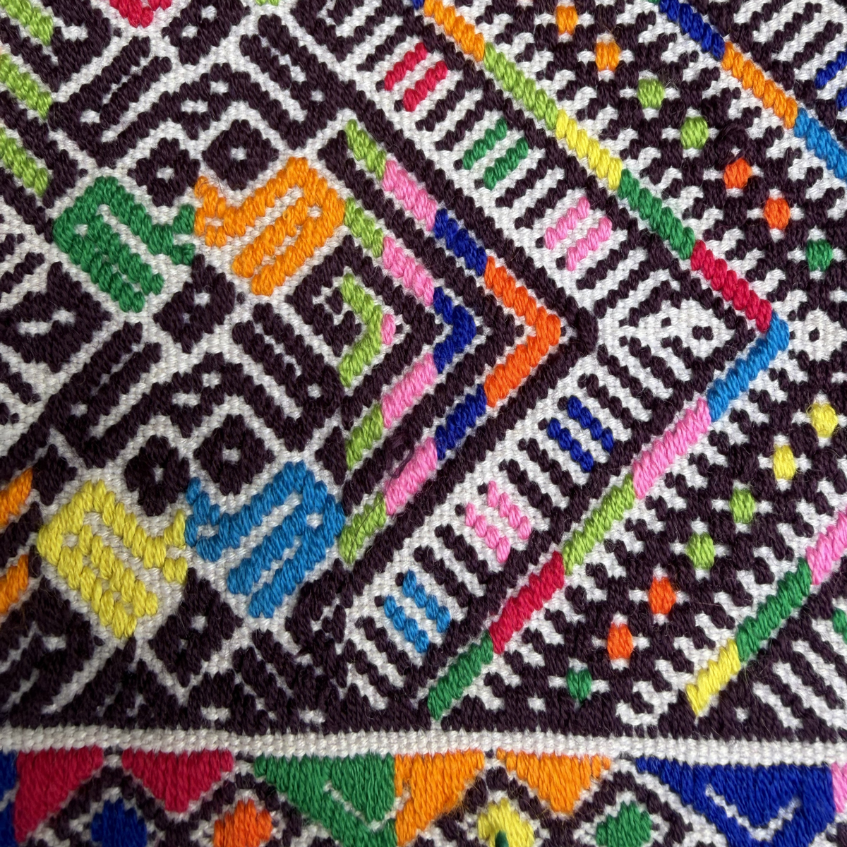 Framed Handwoven Textile (Black Frame)