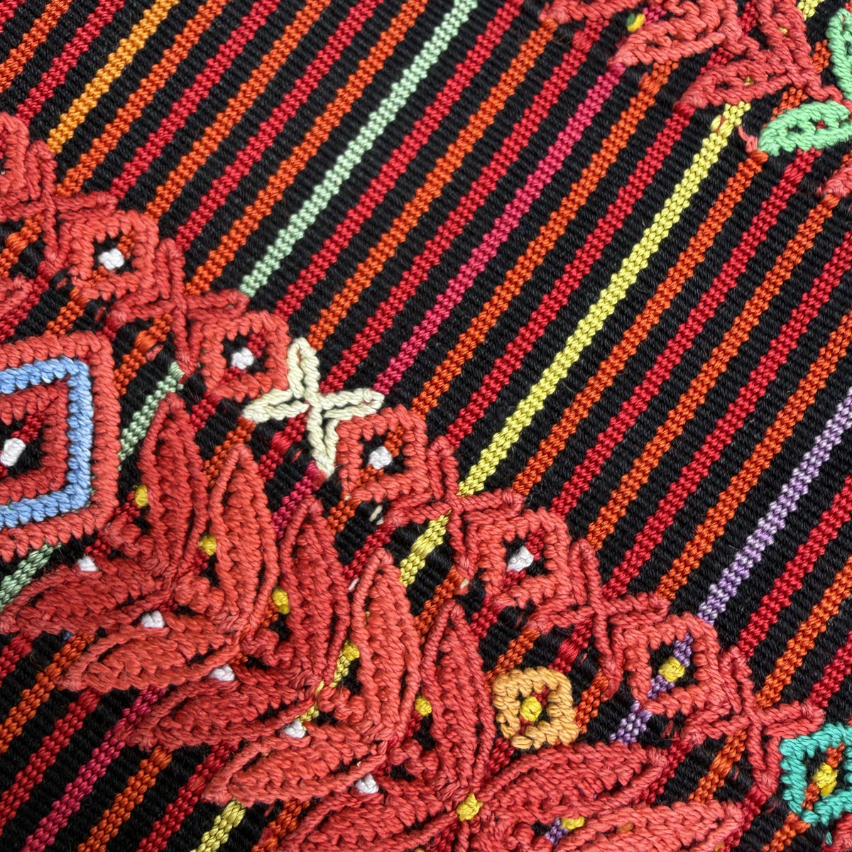 Framed Handwoven Textile (Black Frame)