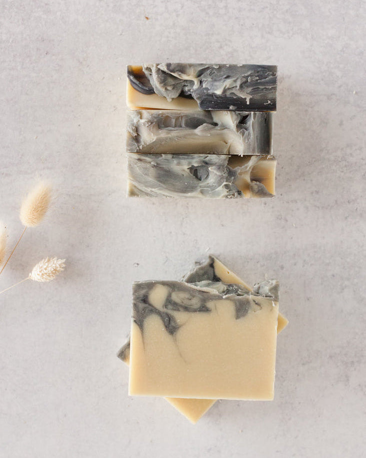Fresh Rain natural goat milk soap with basil, peppermint & lemon essential oils by Fig & Grove