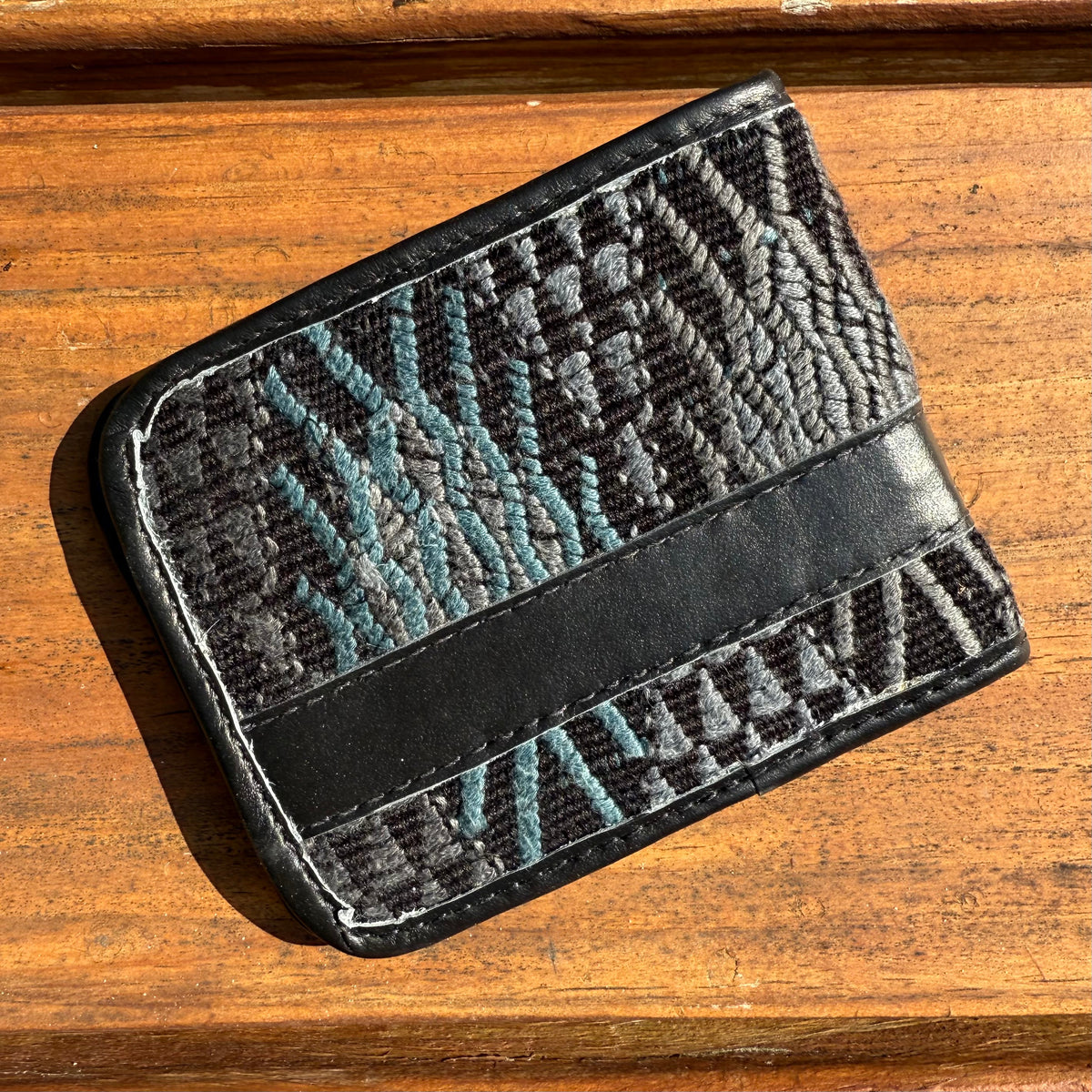 Black Huipil & Leather Men&