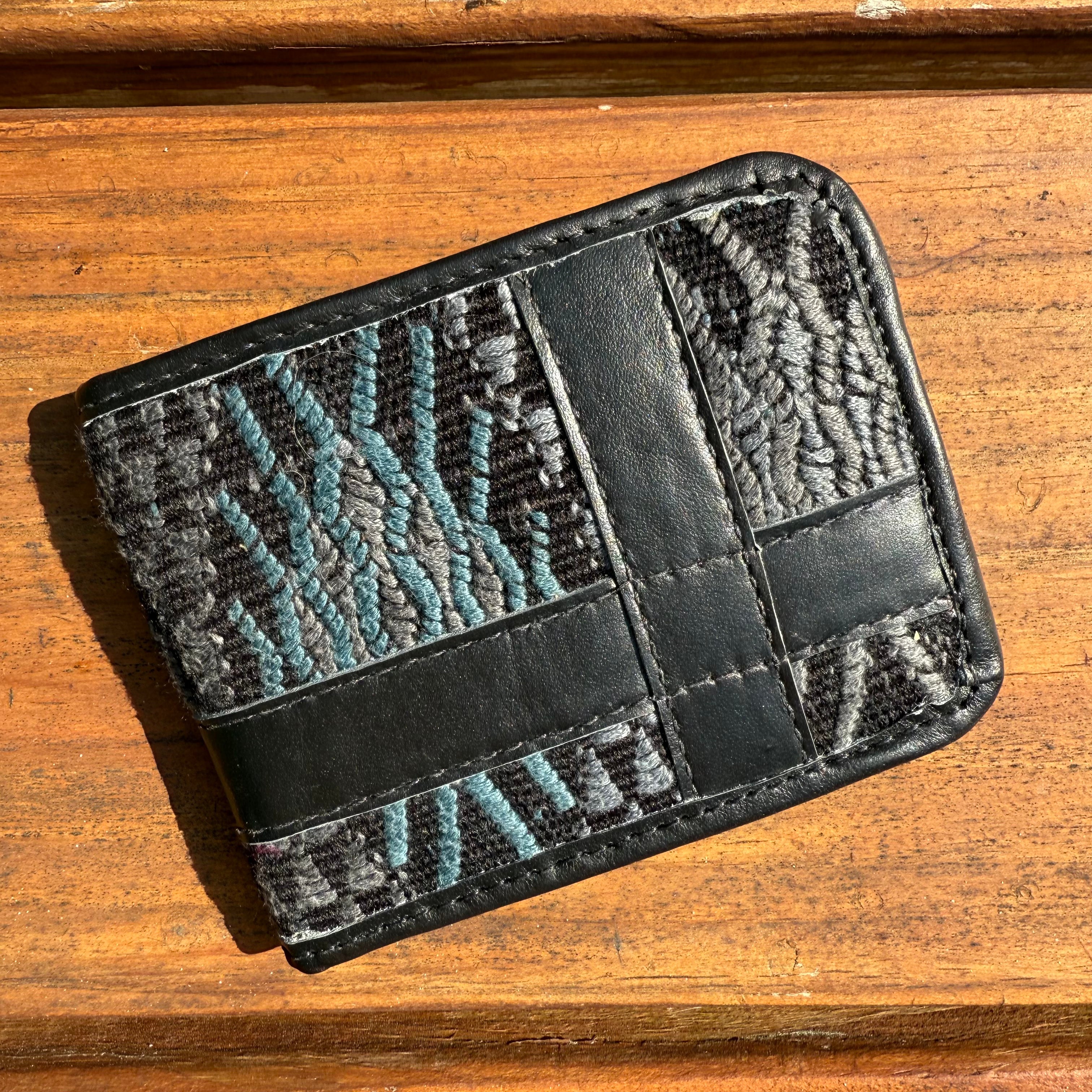 Black Huipil & Leather Men&