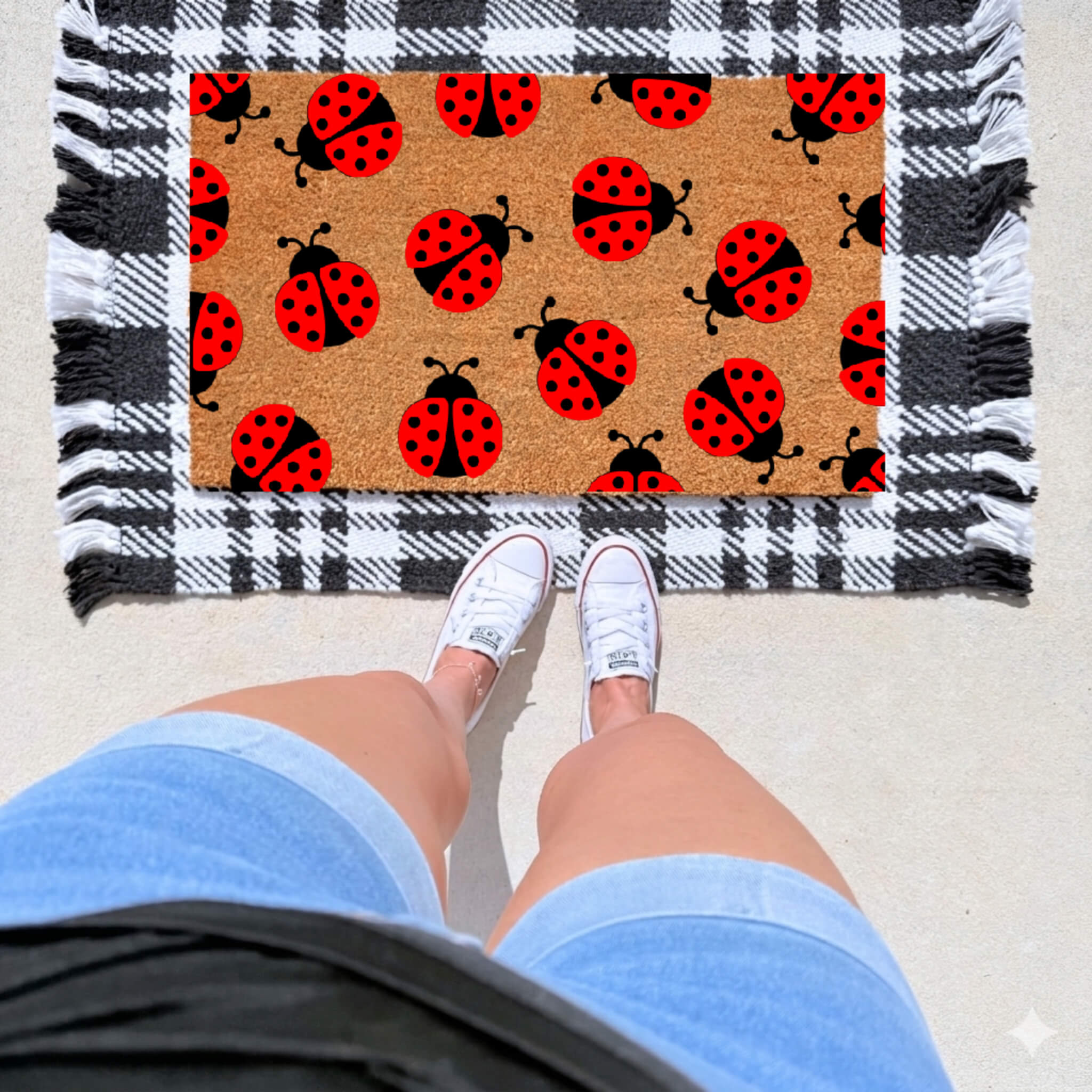 Ladybug Doormat - The Simply Rustic Barn