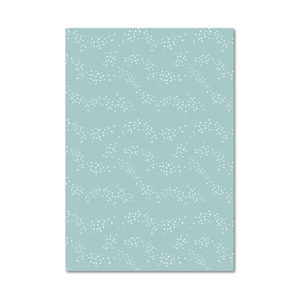 Patterned gift wrap sheet with a light blue background and tiny white dot pattern