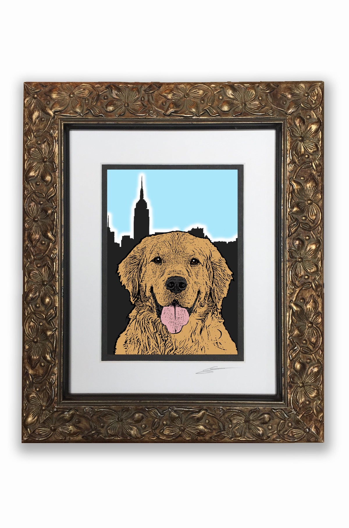 Golden Retriever Pupart Portrait