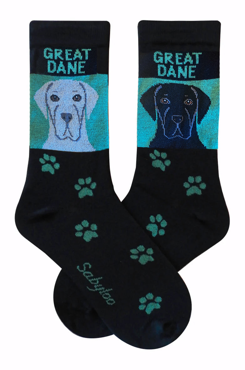 Great Dane Dark Dog Socks