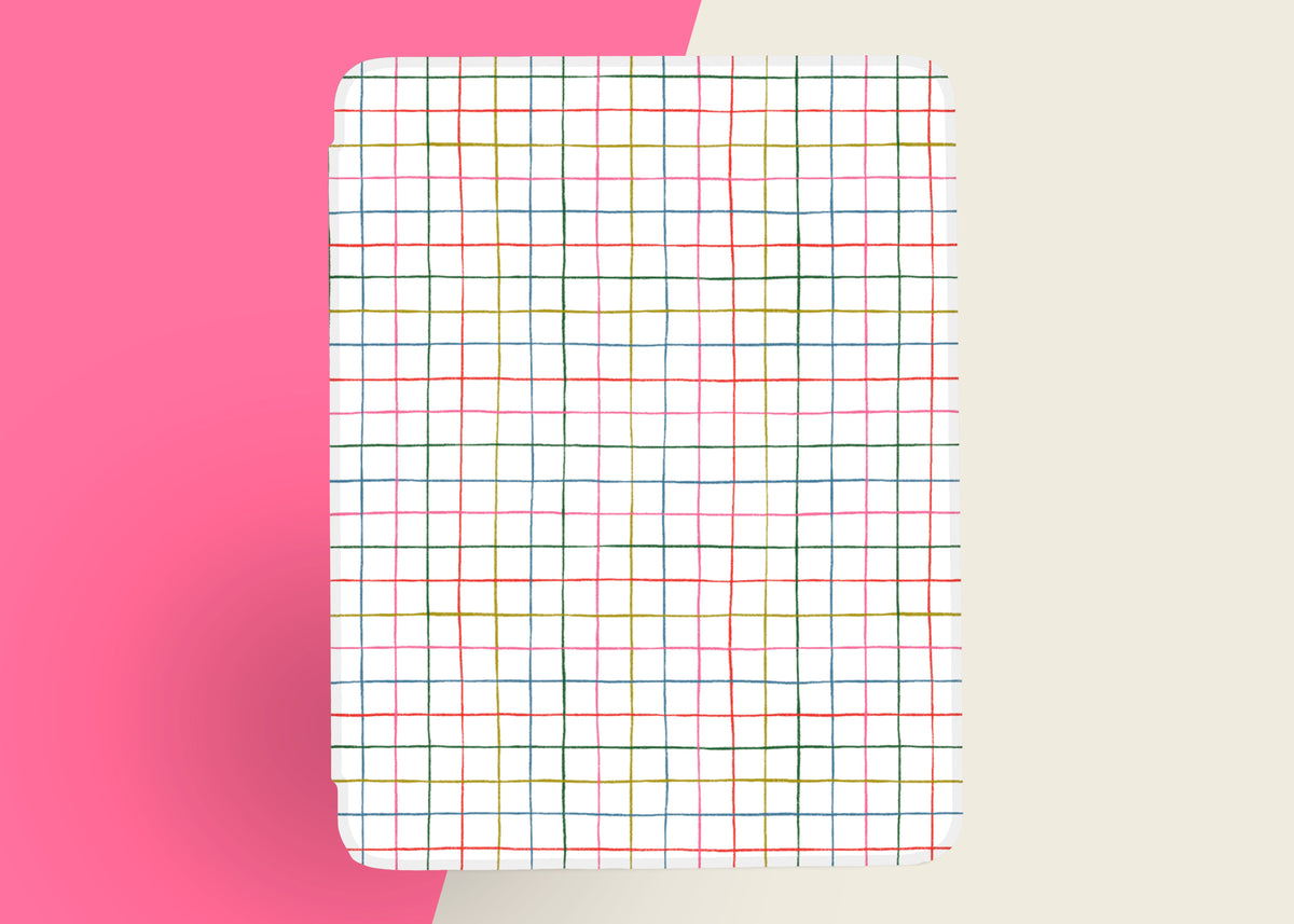 FINAL SALE - Illustrated Grid Lines Kindle Case