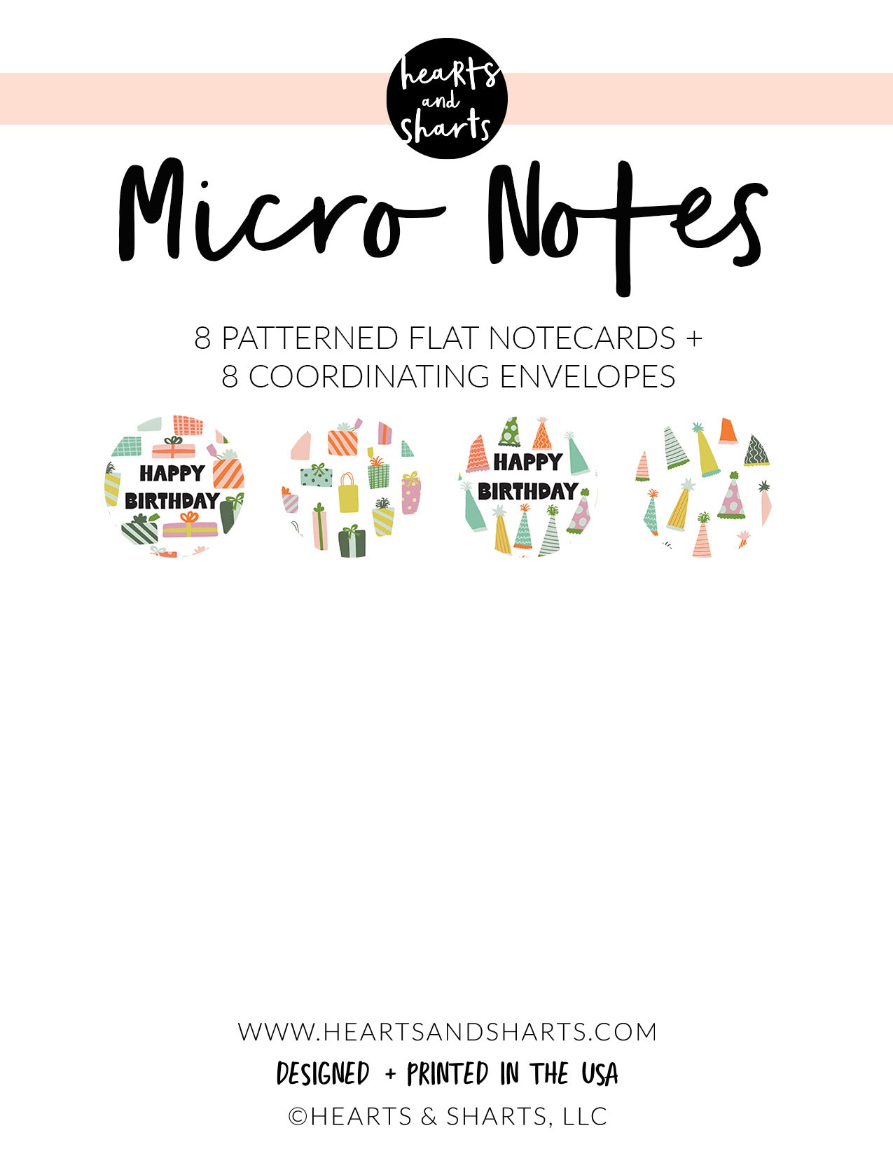 MICRO NOTES - 8 TINY NOTECARDS + 8 COORDINATING, NON-SEALING, TINY ENVELOPES - NO AI