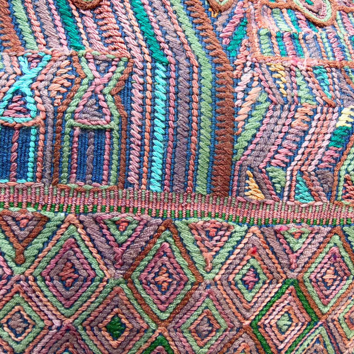 Handmade Vintage Huipil Bucket Bag